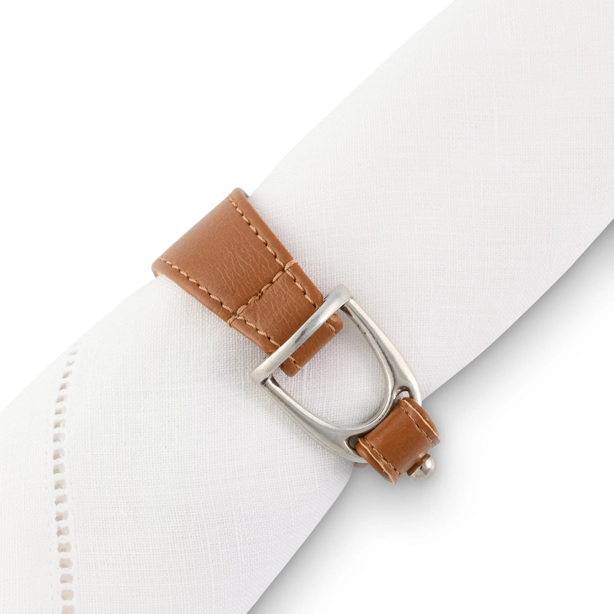 Vagabond House Stirrup Vegan Leather Napkin Ring - Image 4
