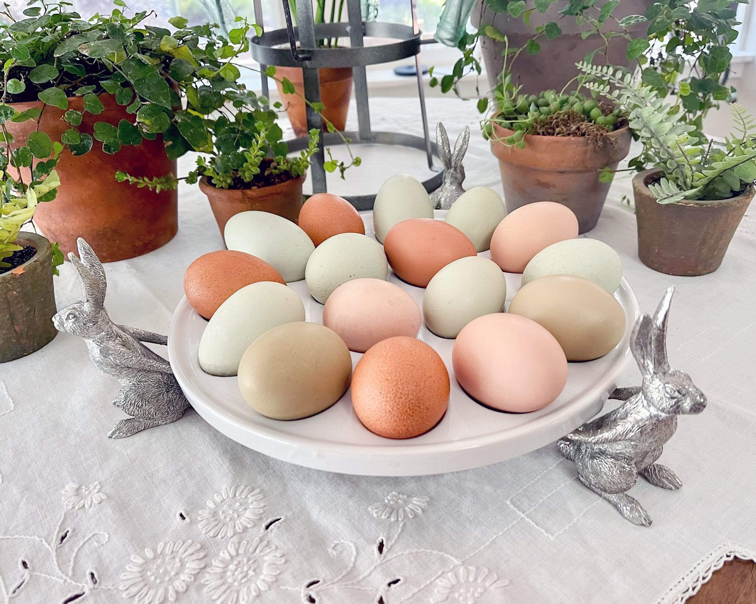 Vagabond House Stoneware Deviled Egg 10 inches - Rabbit