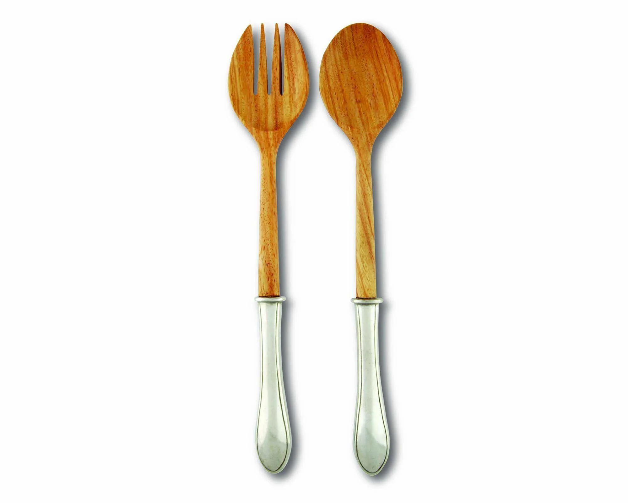 Vagabond House Wales Pewter Handle Salad Server Set