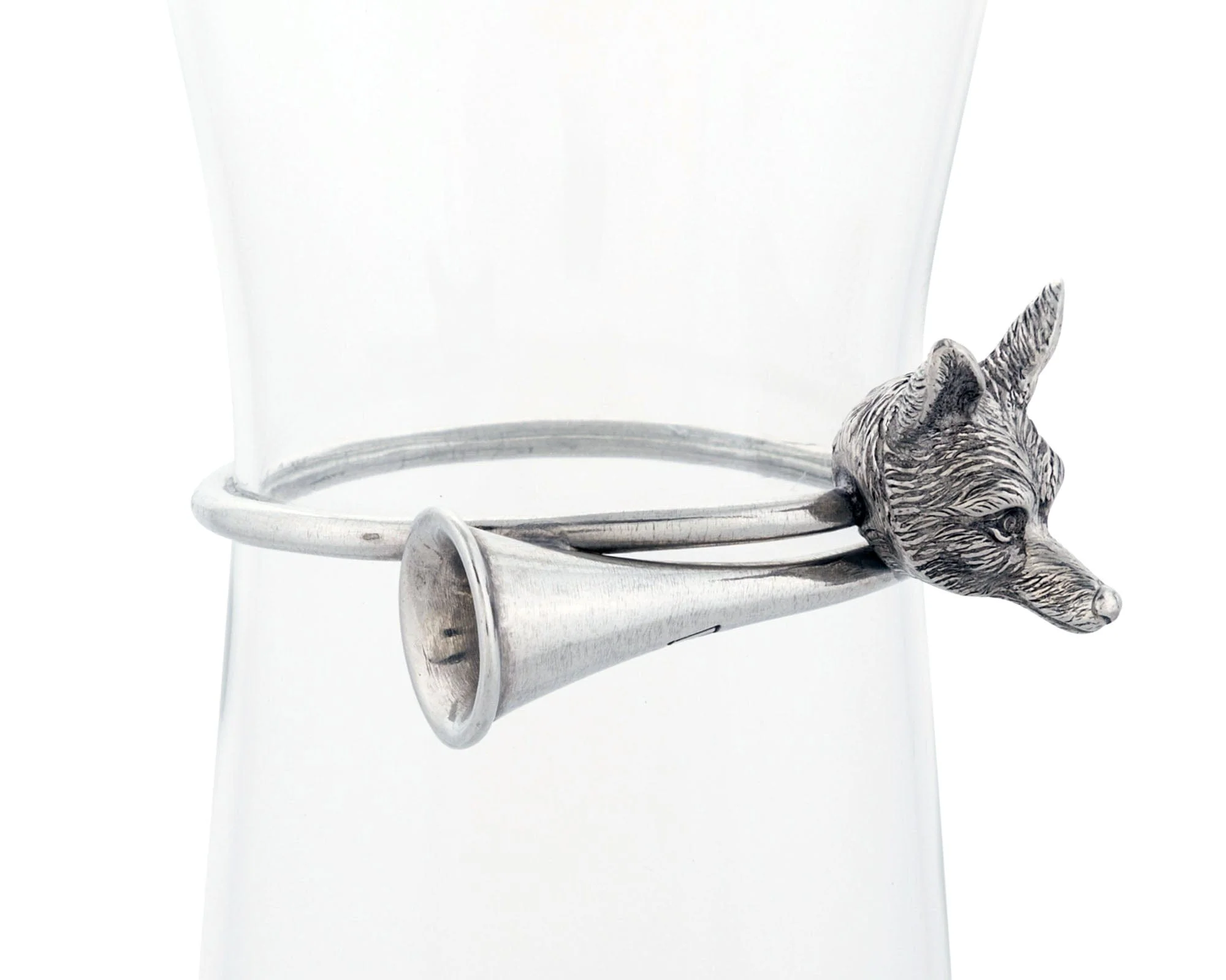 Vagabond House Wine Carafe with Pewter Hunt Equestrian Horn - Image 4