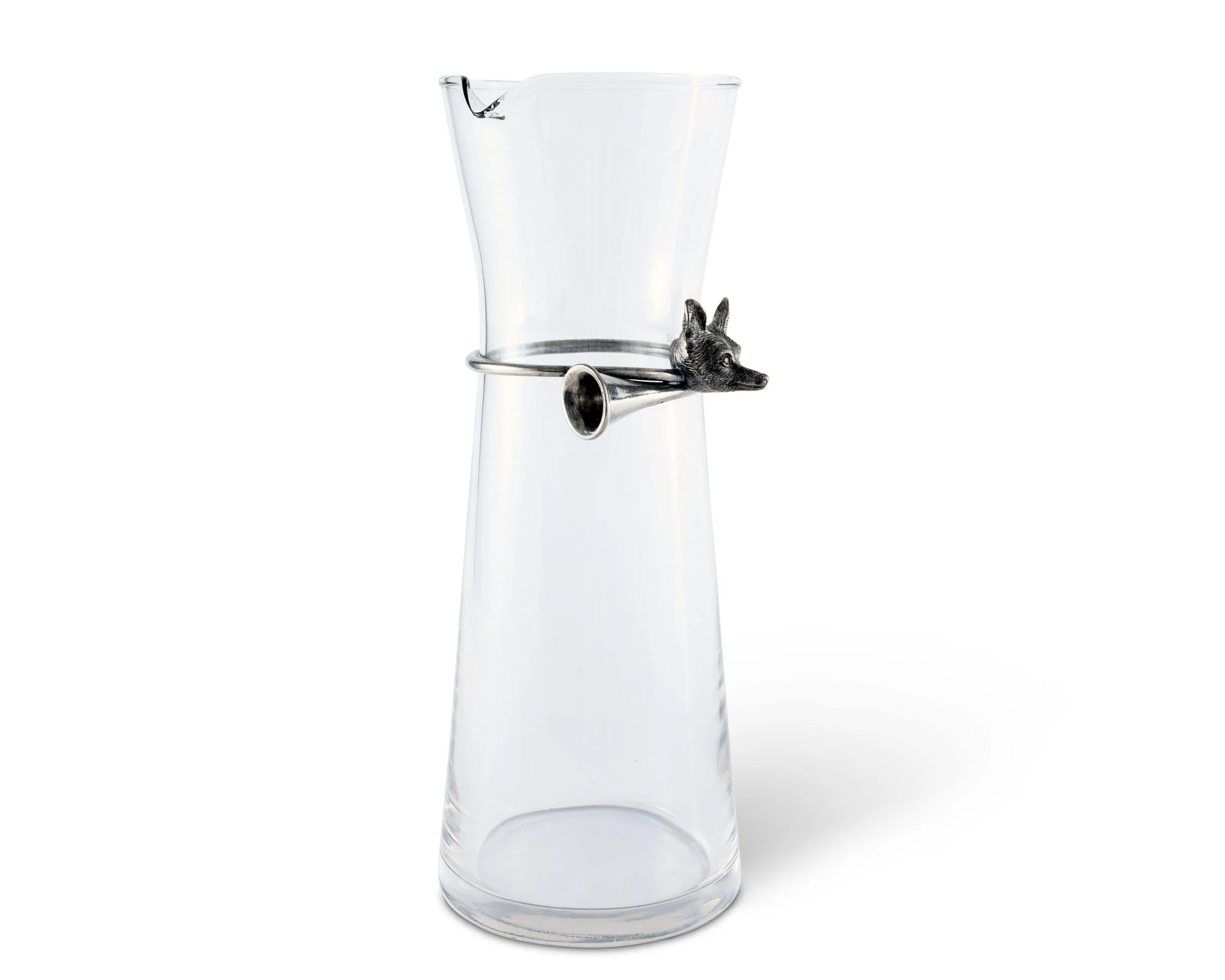 Vagabond House Wine Carafe with Pewter Hunt Equestrian Horn - Image 5