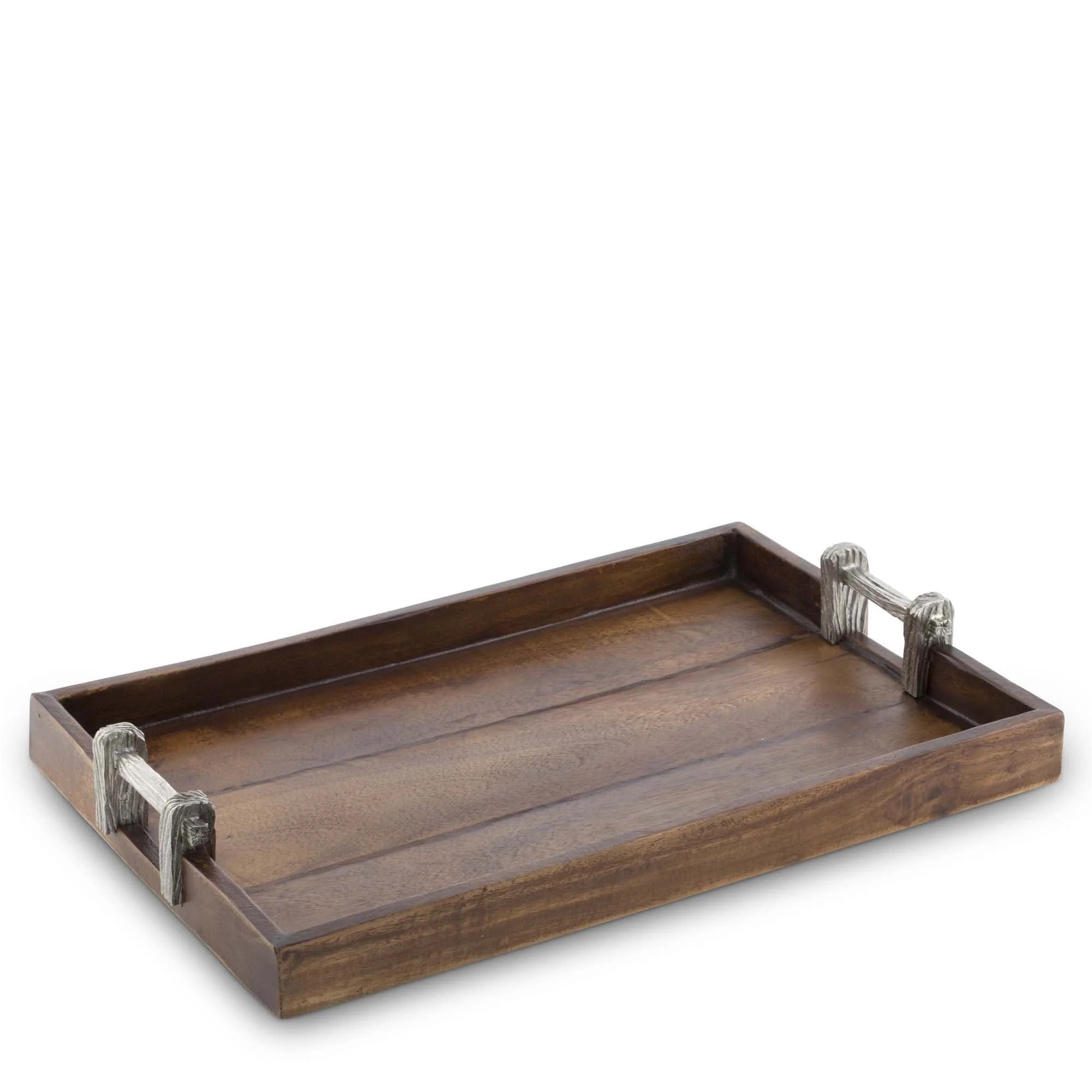 Vagabond House Wood Tray With Faux Bois Handles