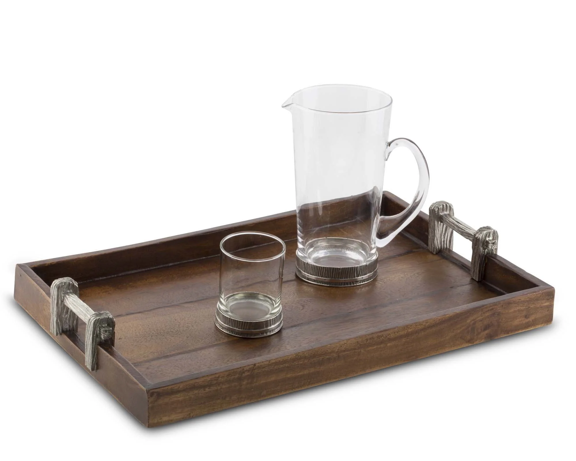 Vagabond House Wood Tray With Faux Bois Handles - Image 3