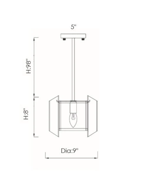 Vela Pendant Clear by Viz Glass P-D3-1PN - Image 2