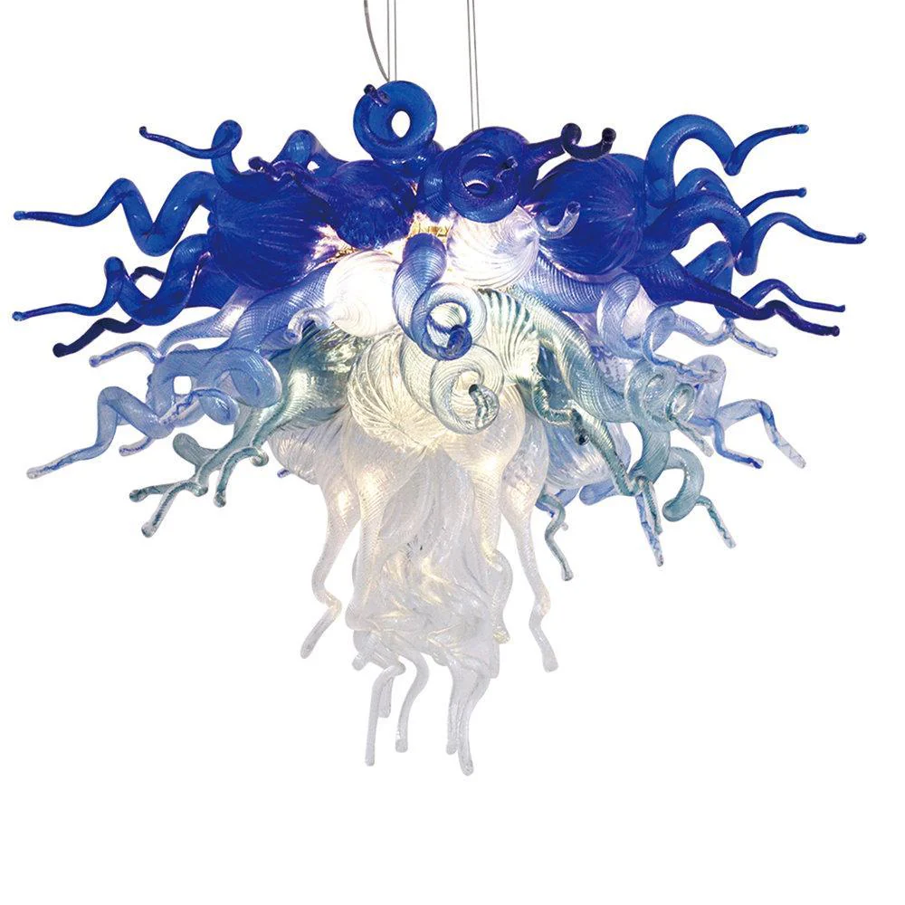 Viz Art Glass ColorSelect Blue Ombre Small Chandelier - Image 2