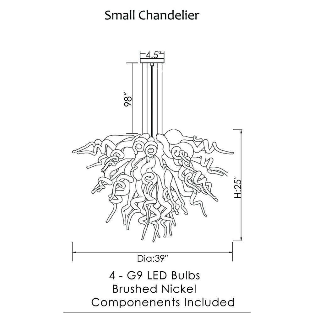 Viz Art Glass ColorSelect Twilight Small Chandelier - Image 3