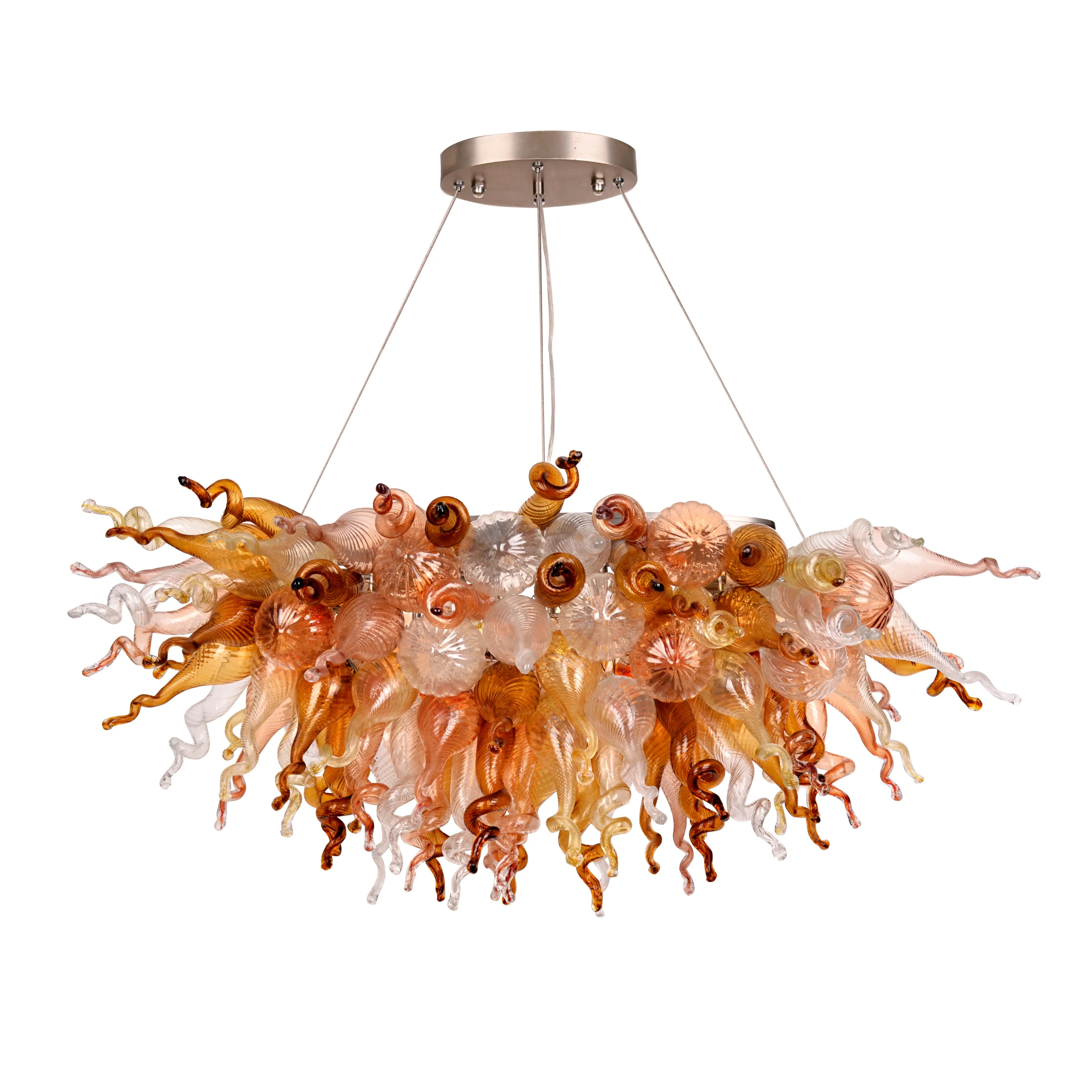 Viz Art Glass ColorSelect Canyon Shadow Linear Blown Glass Chandelier - Image 2