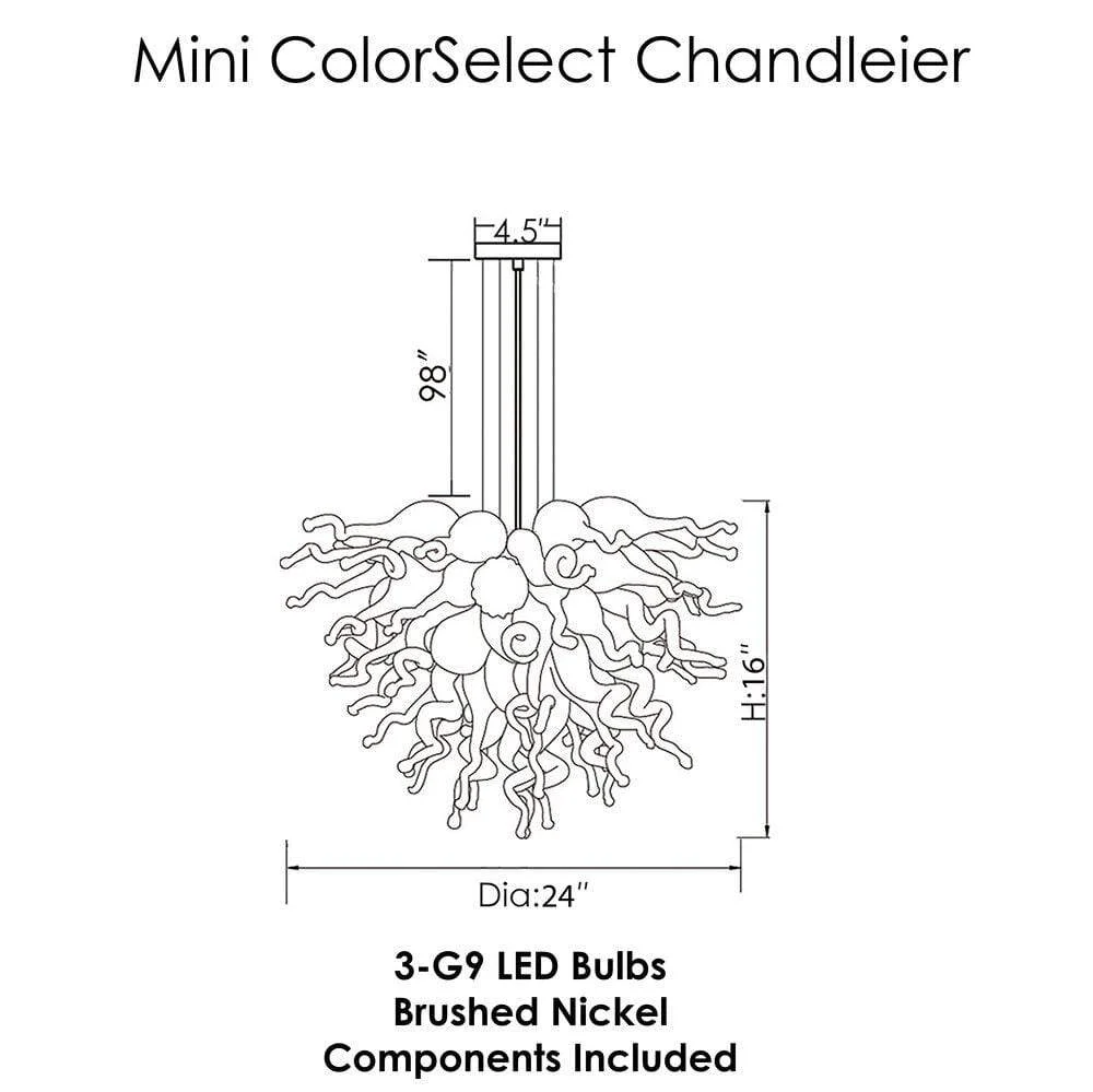 Viz Art Glass ColorSelect Canyon Shadow Mini Chandelier - Image 4