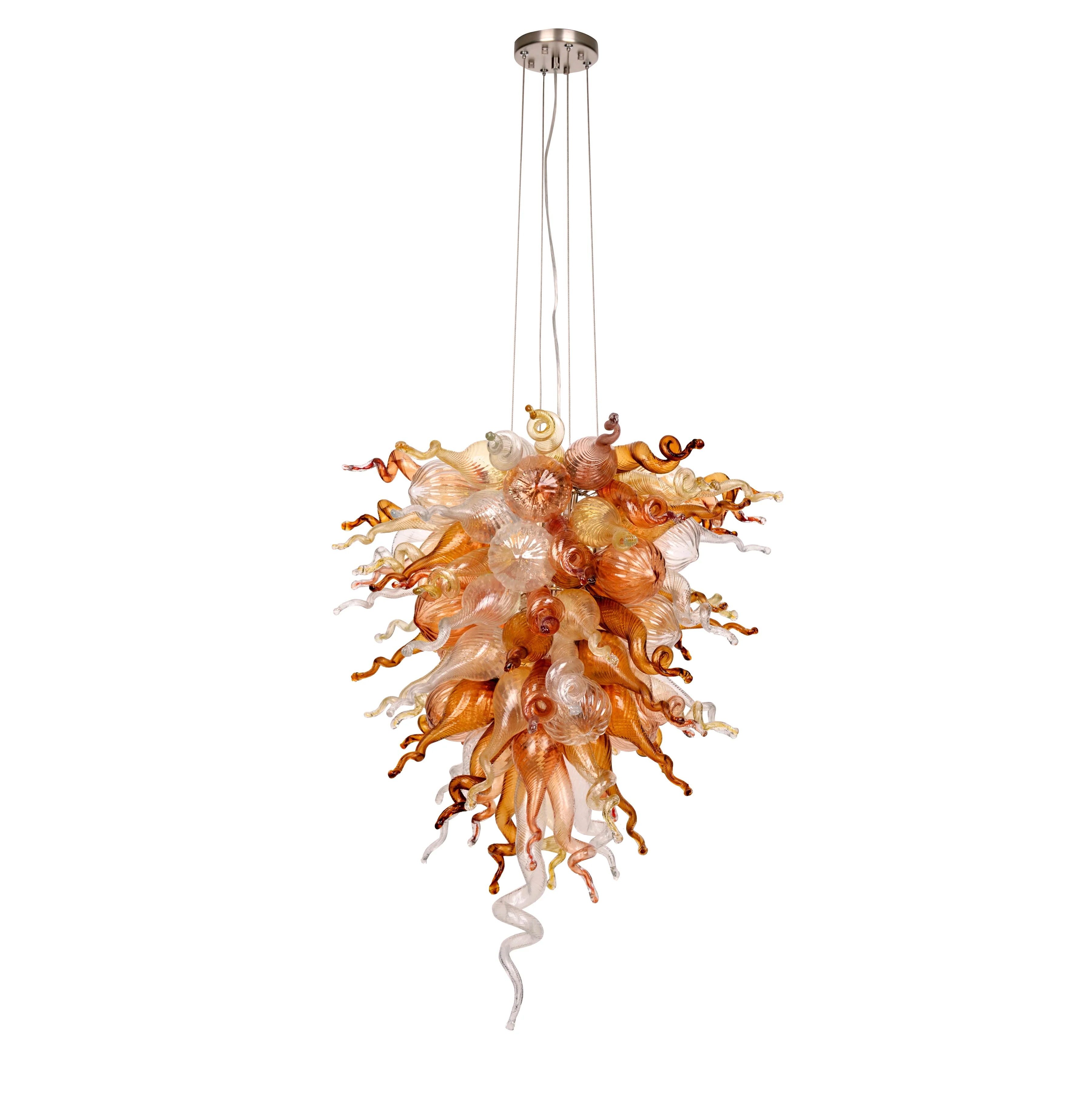 Viz Art Glass ColorSelect Canyon Shadow Tall Blown Glass Chandelier - Image 2