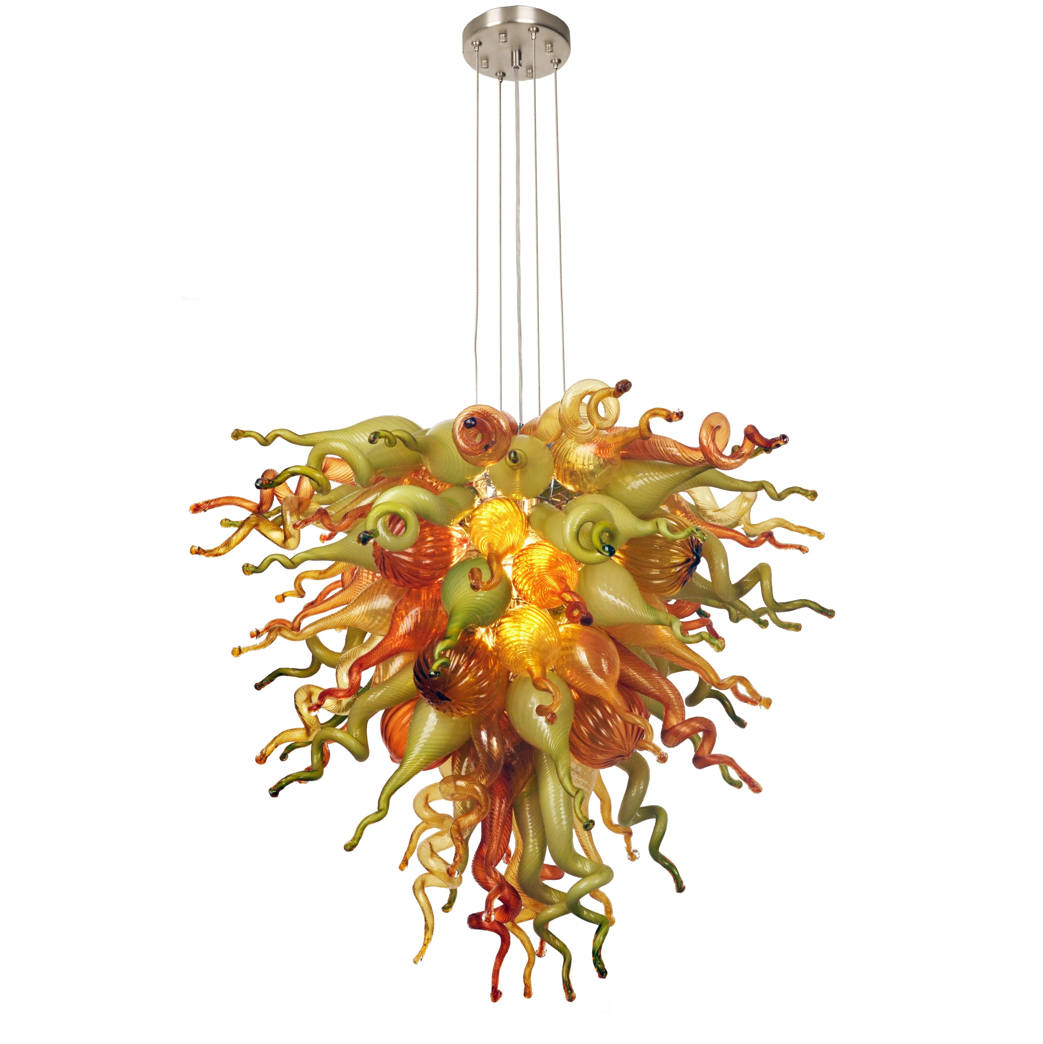 Viz Art Glass ColorSelect East Coast Autumn Large Chandelier