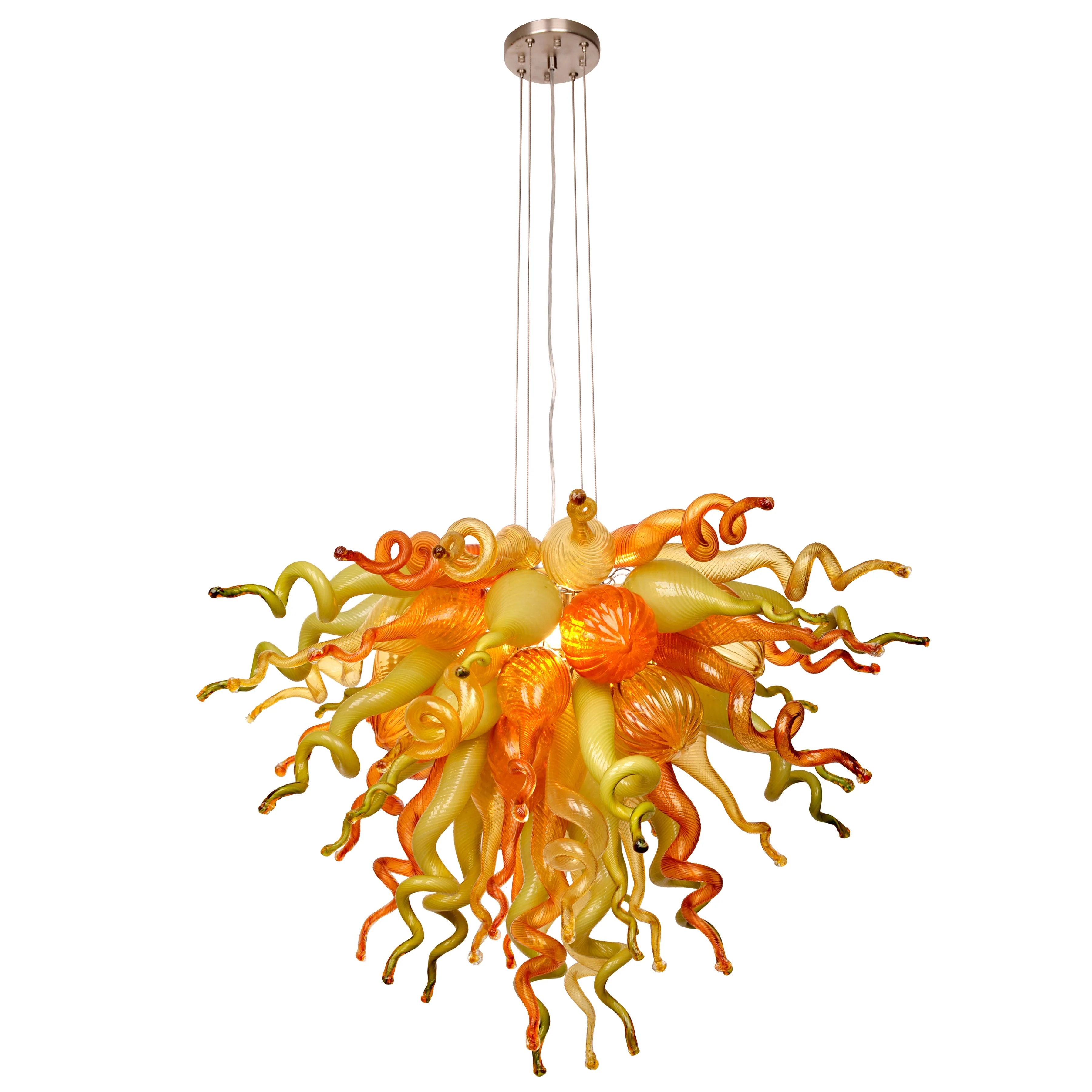Viz Art Glass ColorSelect East Coast Autumn Mini Blown Glass Chandelier