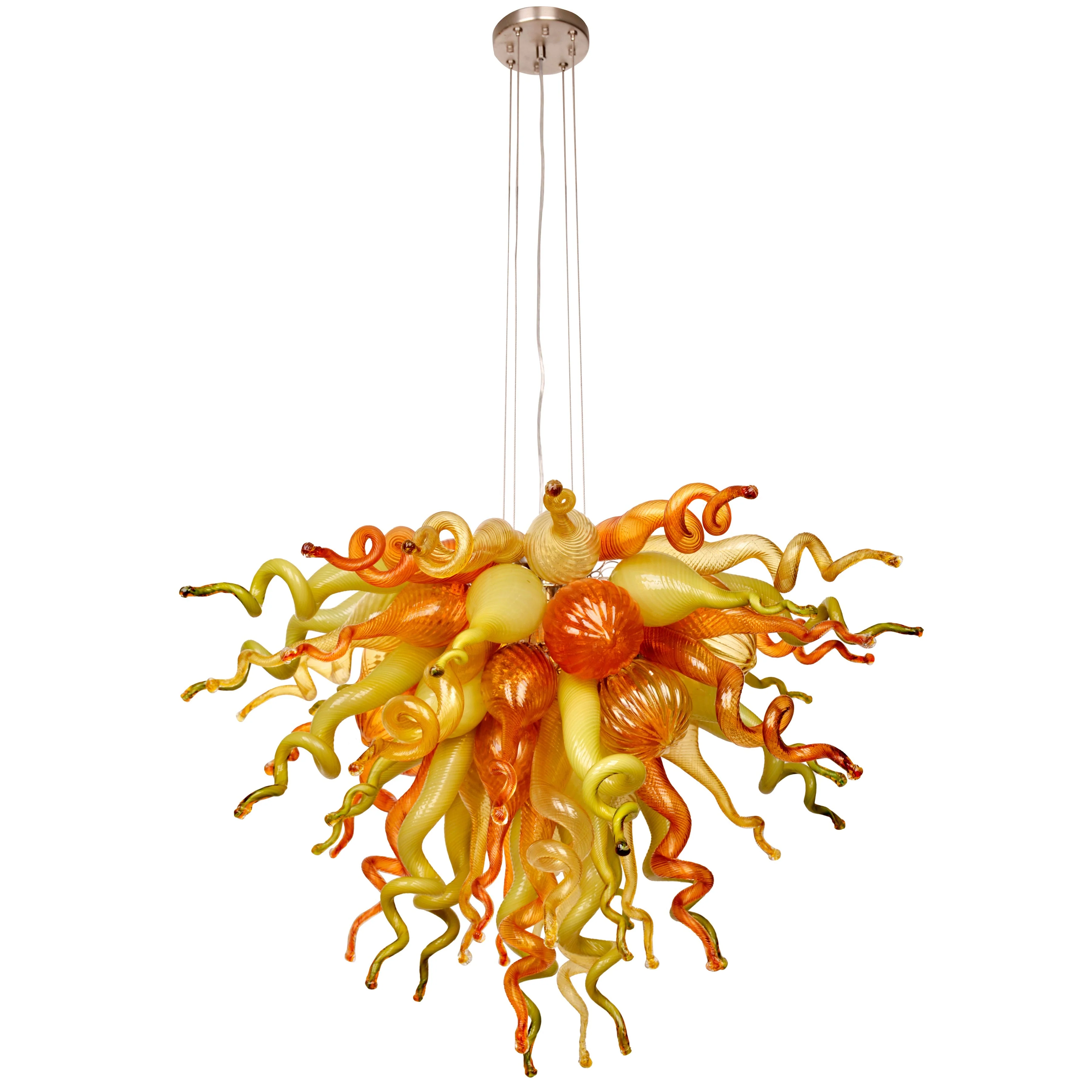Viz Art Glass ColorSelect East Coast Autumn Mini Blown Glass Chandelier - Image 2