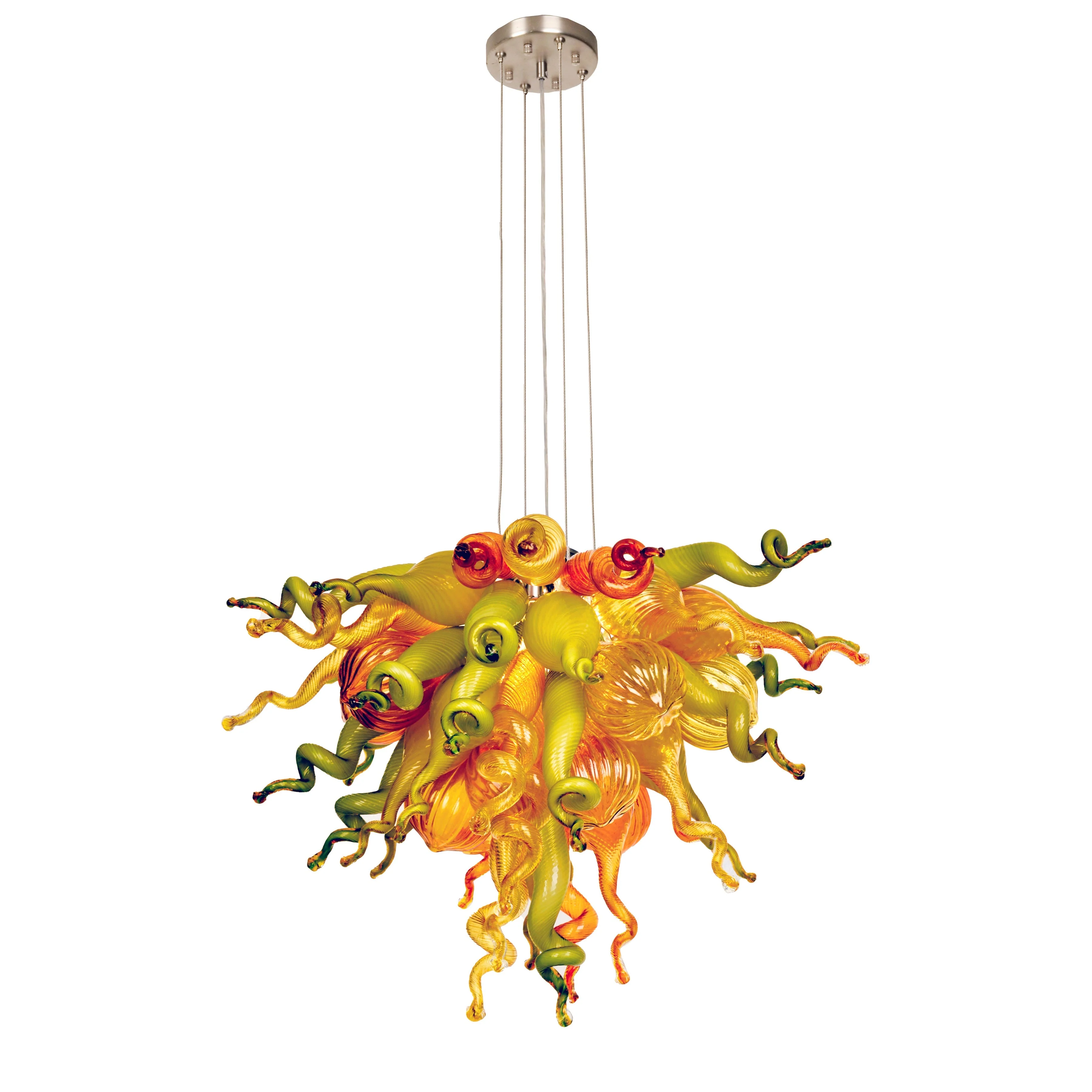 Viz Art Glass ColorSelect East Coast Autumn Small Blown Glass Chandelier