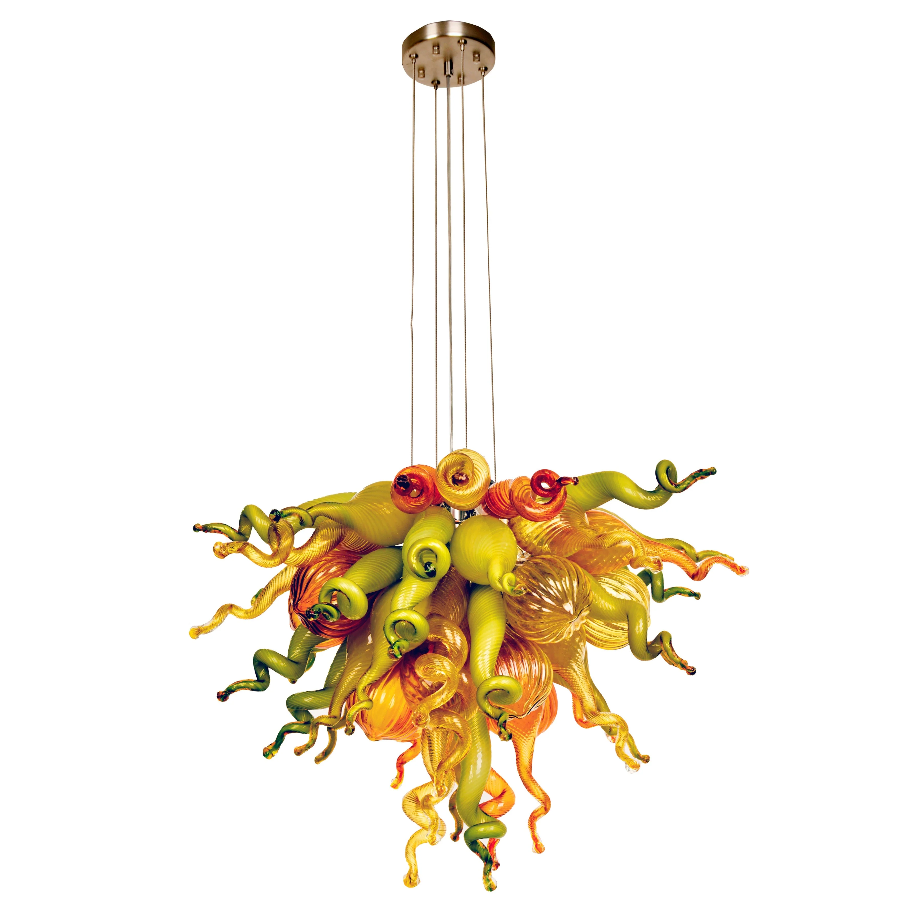 Viz Art Glass ColorSelect East Coast Autumn Small Blown Glass Chandelier - Image 2