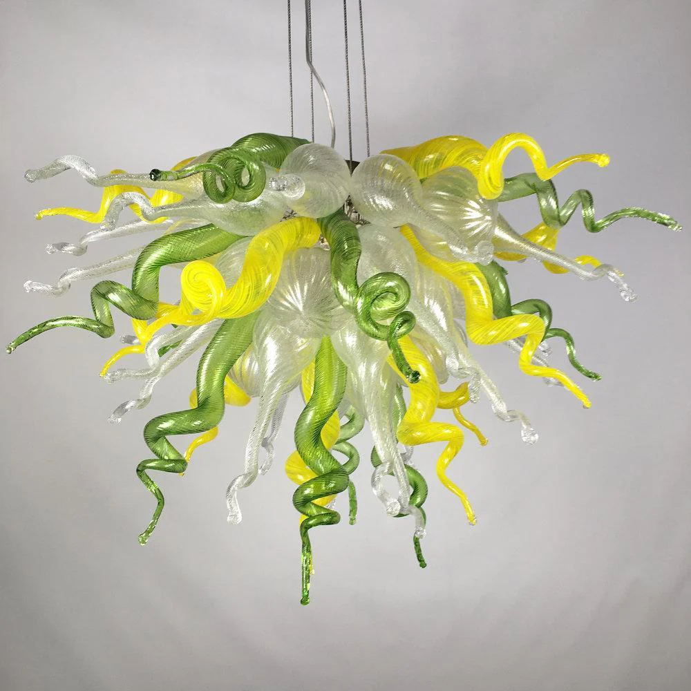 Viz Art Glass ColorSelect Large Lemon Lime Soda Chandelier - Image 2