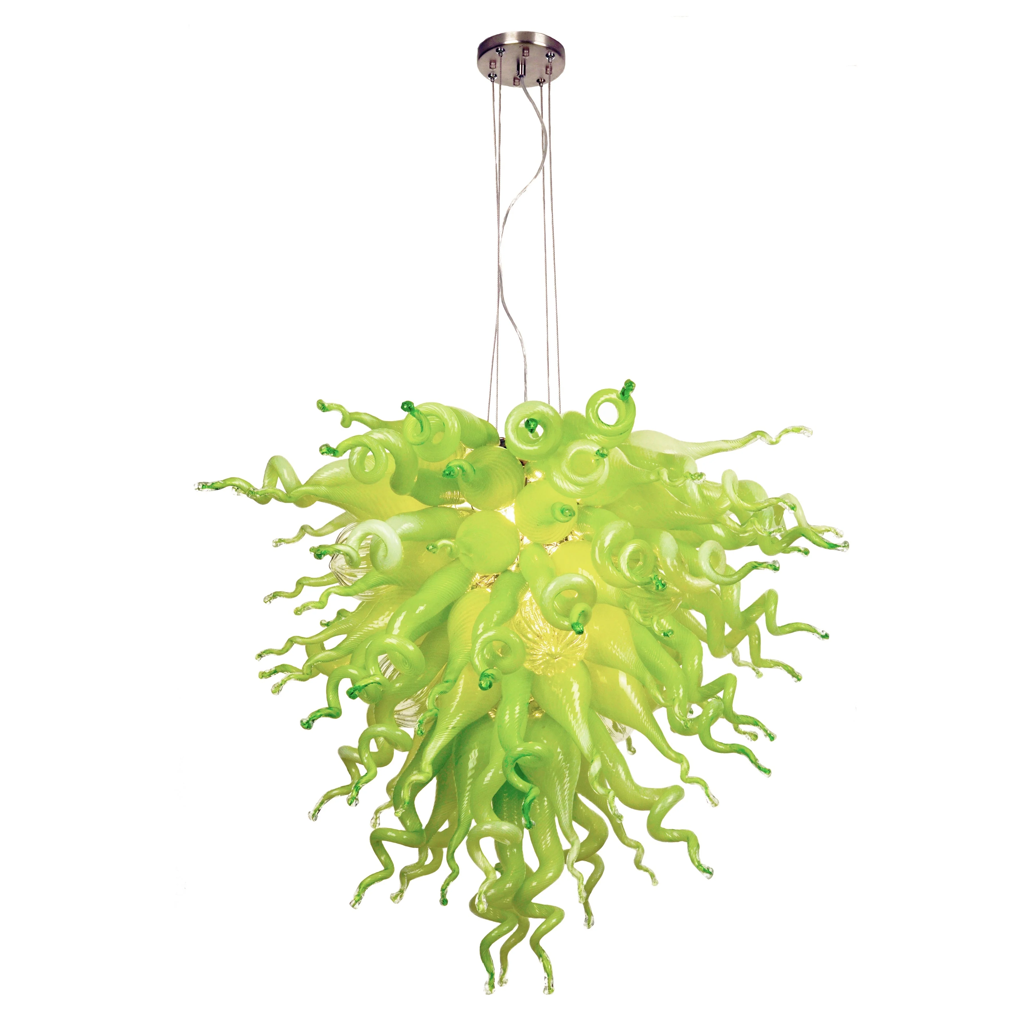 Viz Art Glass ColorSelect Mint Macaroon Large Chandelier