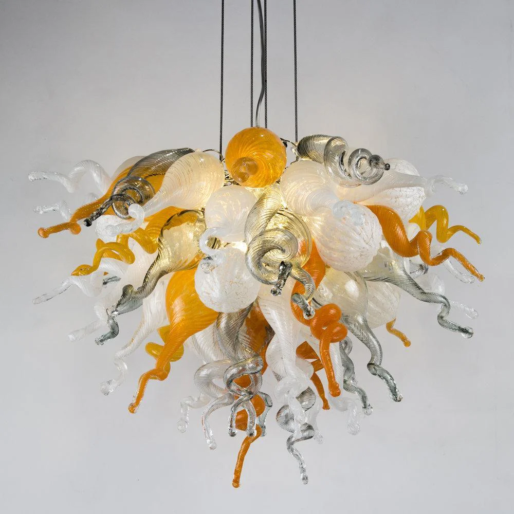 Viz Art Glass ColorSelect Small Platinum Citrus Chandelier - Image 3