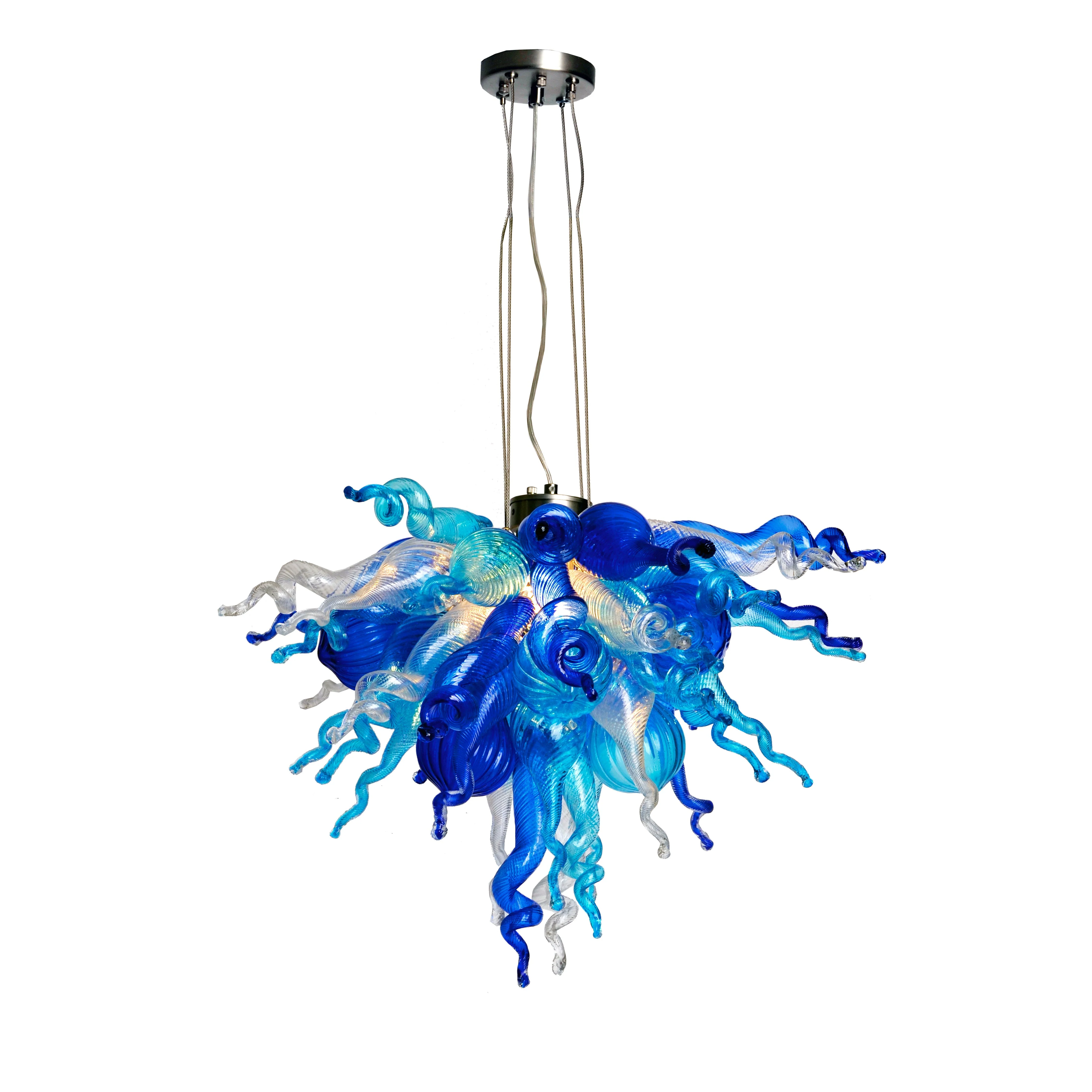 Viz Art Glass ColorSelect Waterfall Mini Blown Glass Chandelier