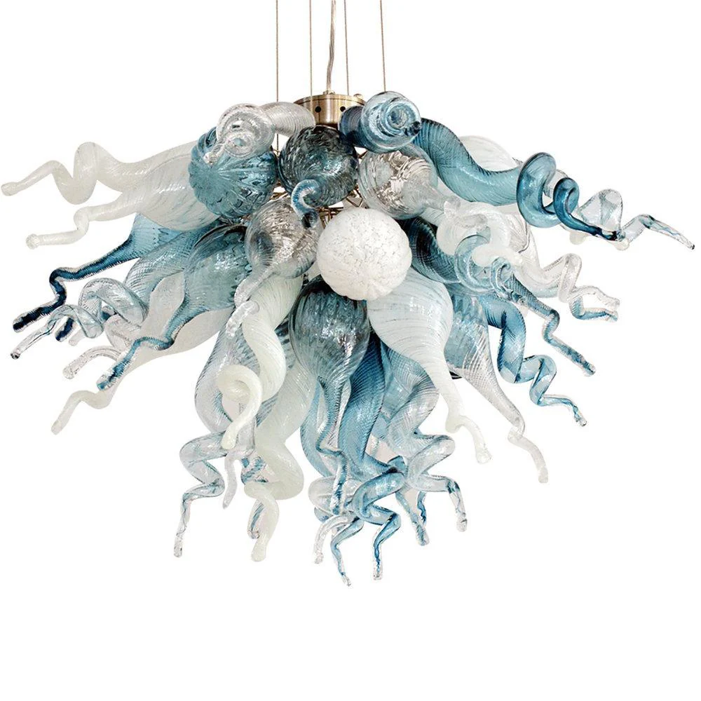 Viz Art Glass ColorSelect Winter Sky Large Chandelier - Image 2