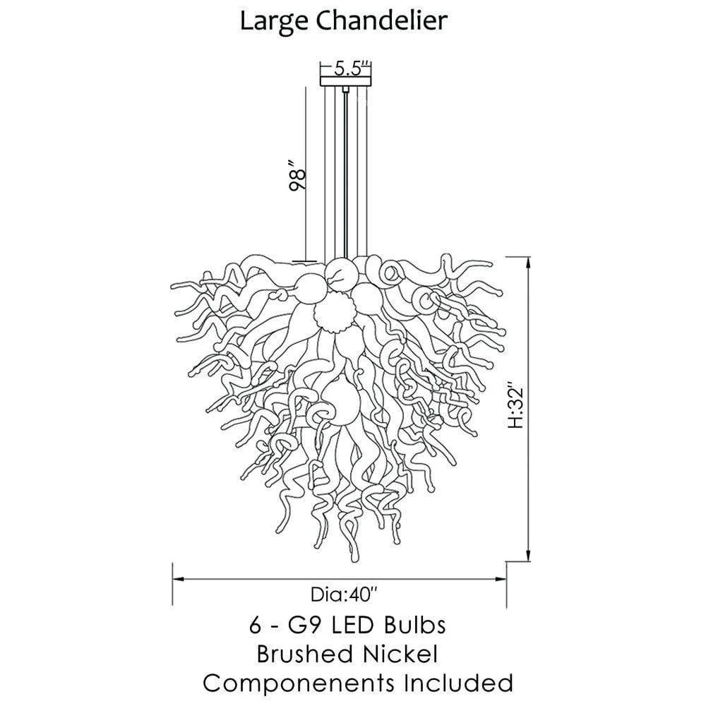 Viz Art Glass ColorSelect Desert Rose Large Chandelier - Image 4