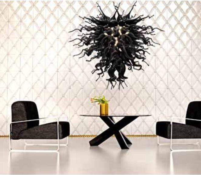 Viz Art Glass ColorSelect Large Obsidian Chandelier - Image 2