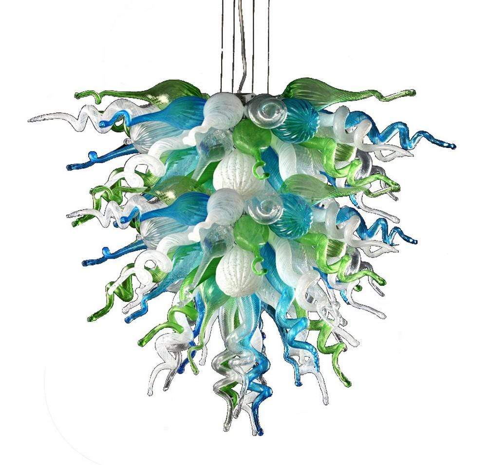 Viz Art Glass ColorSelect Ocean Mist Large Chandelier