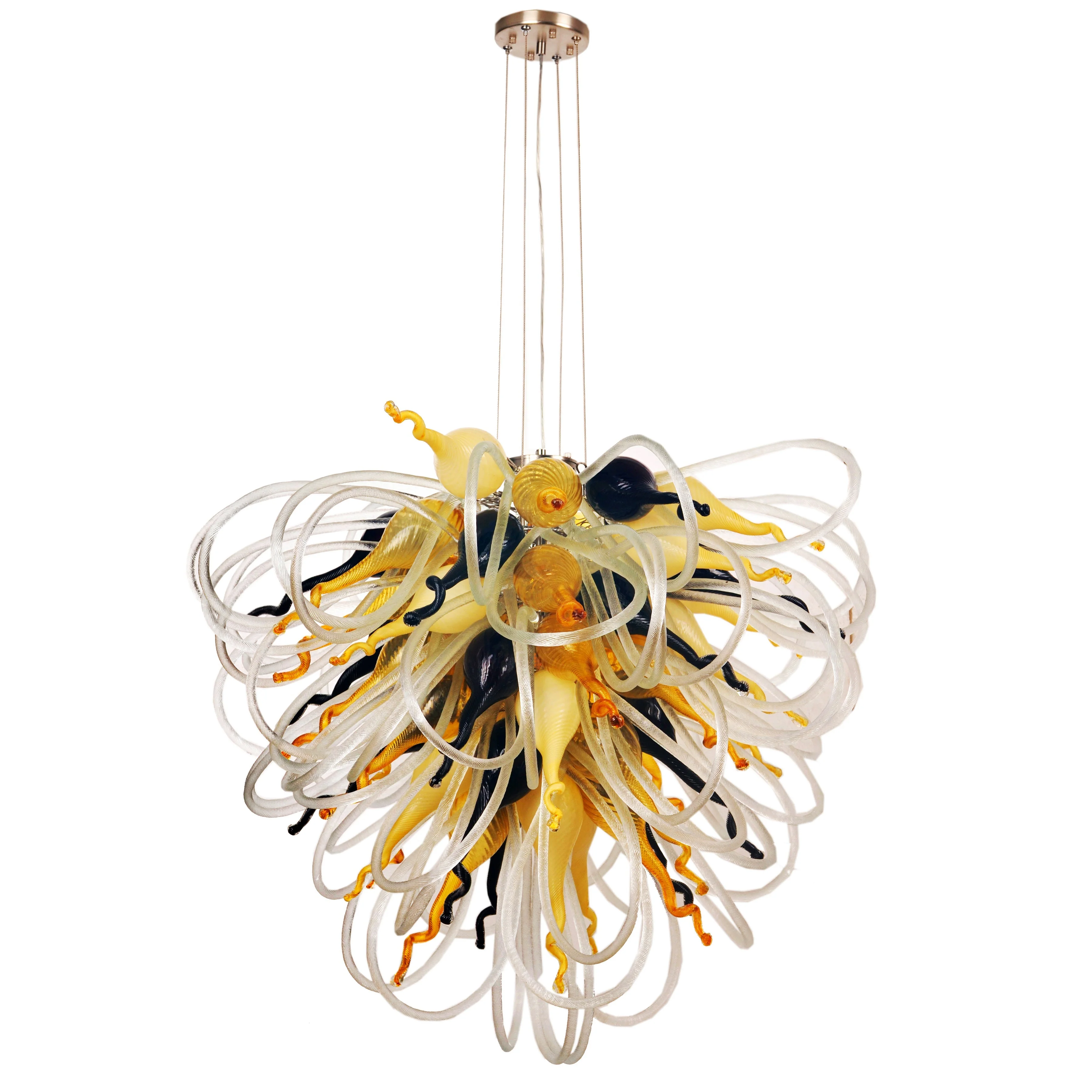 Viz Art Glass Orion Baltic Amber Large Blown Glass Chandelier - Image 2