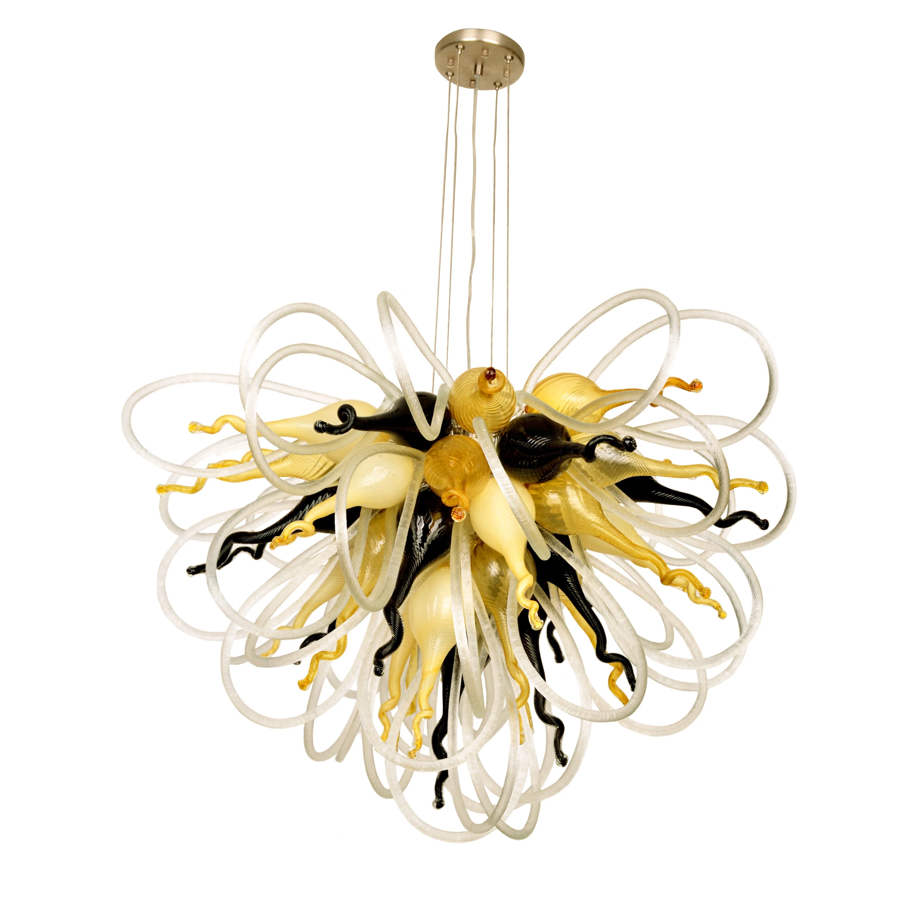 Viz Art Glass Orion Baltic Amber Small Blown Glass Chandelier - Image 2