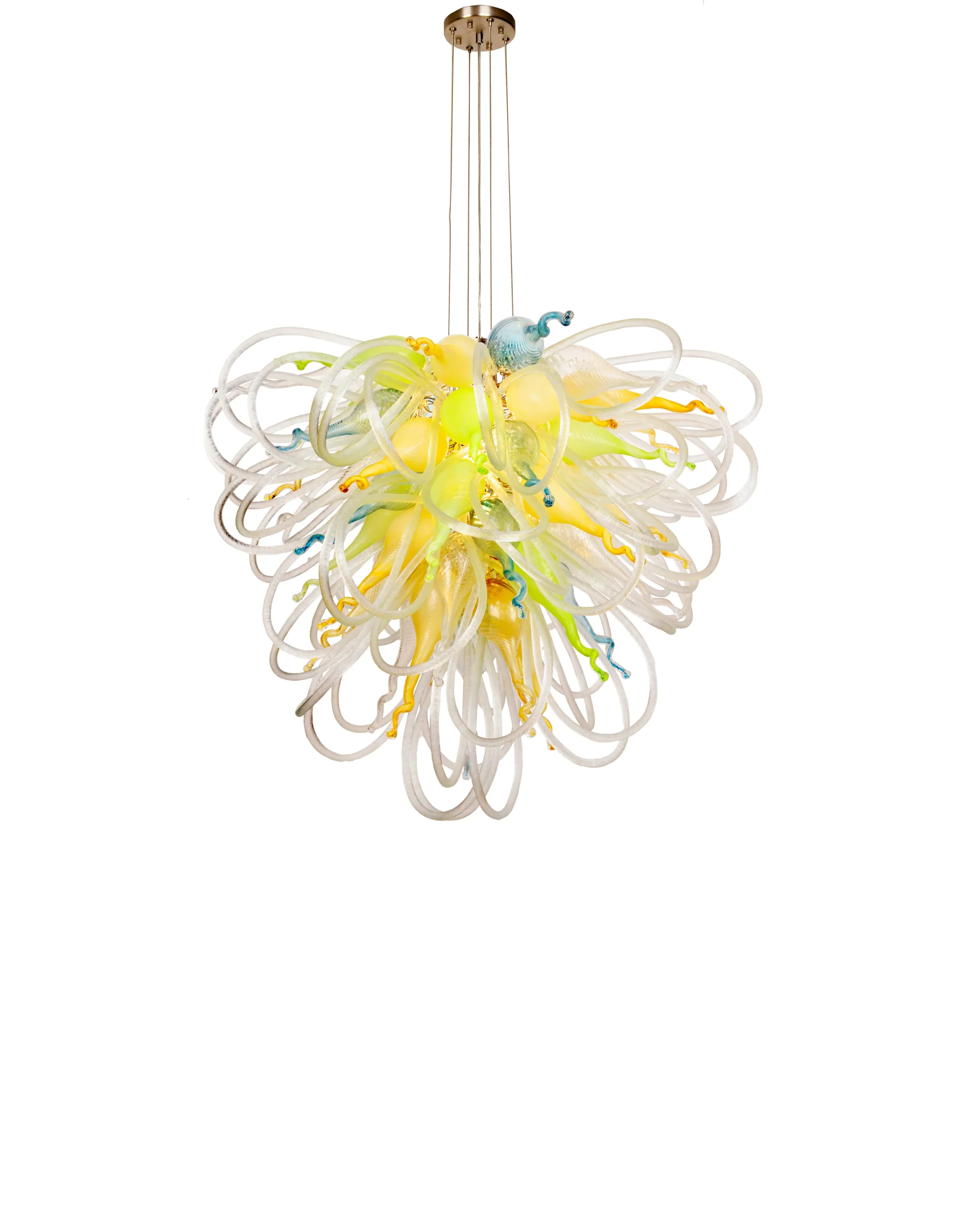Viz Art Glass Orion California Sunshine Large Blown Glass Chandelier