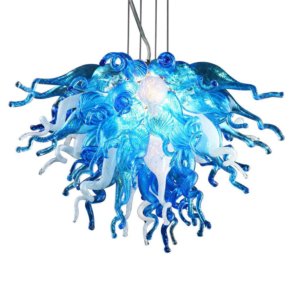 Viz Art Glass ColorSelect Small Blue Love Chandelier - Image 3