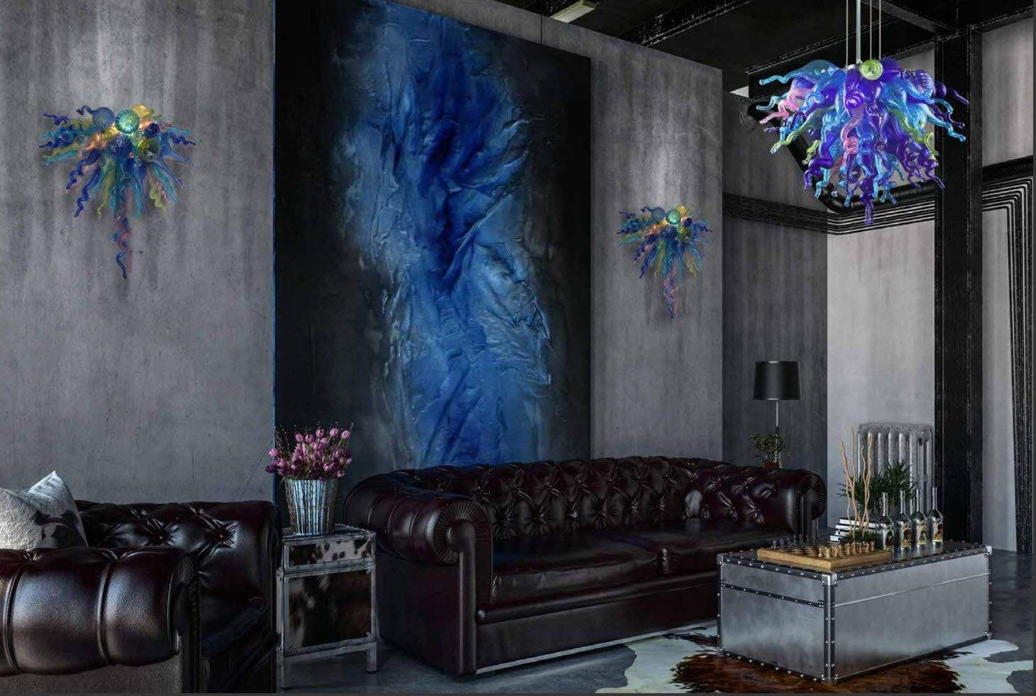 Viz Art Glass ColorSelect Small Wonders of the Sea Chandelier - Image 4
