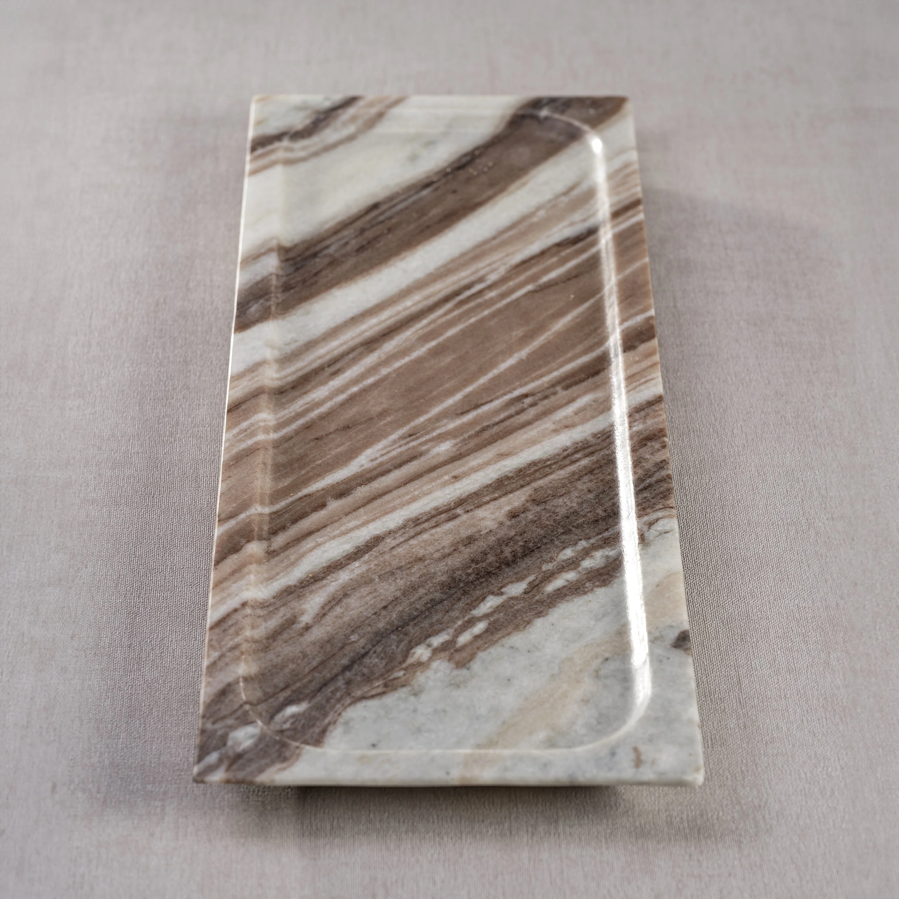 Arabescato Marble Tray 15.75" x 6" - Image 2