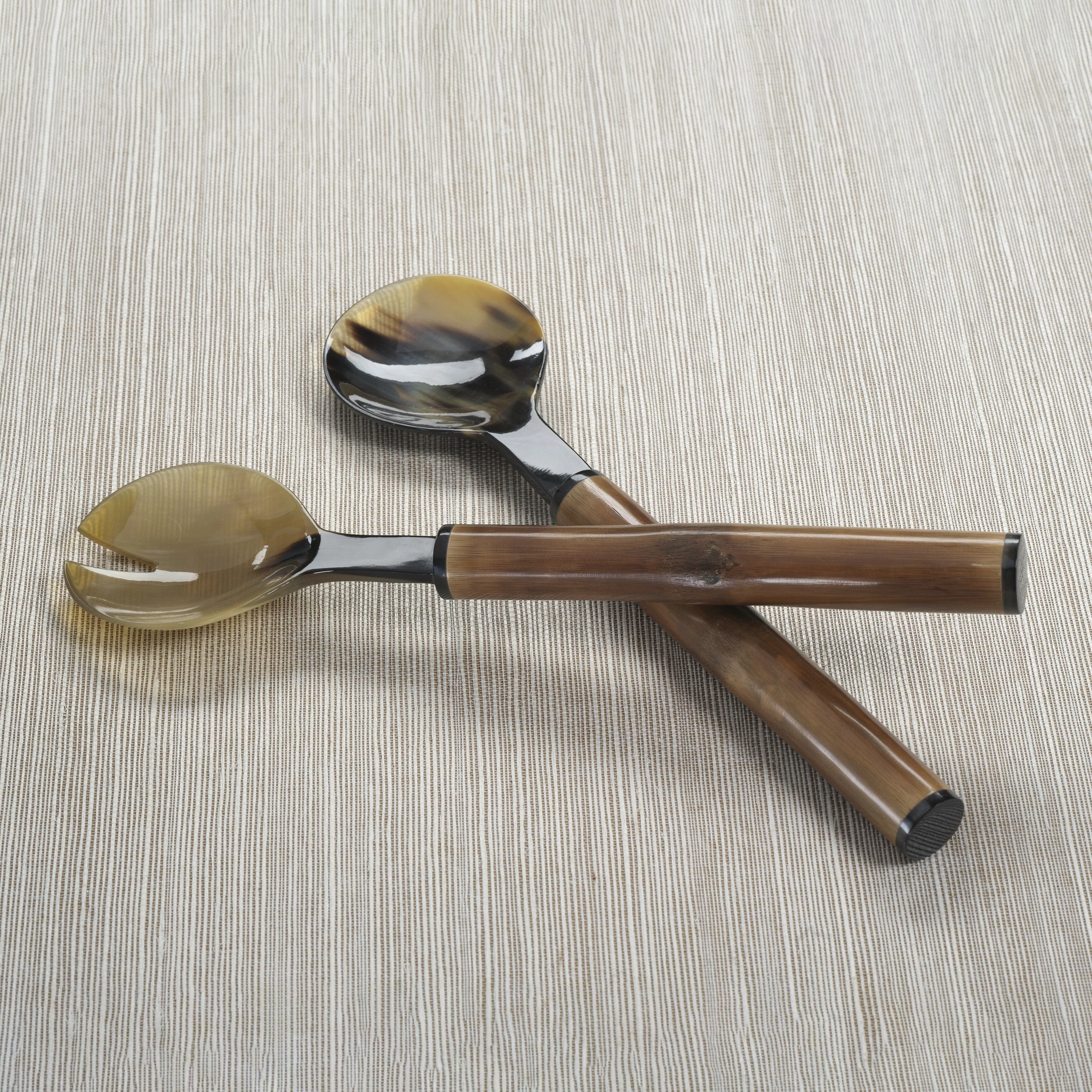 Bamboo and Horn Server Set - 12 in - Image 3