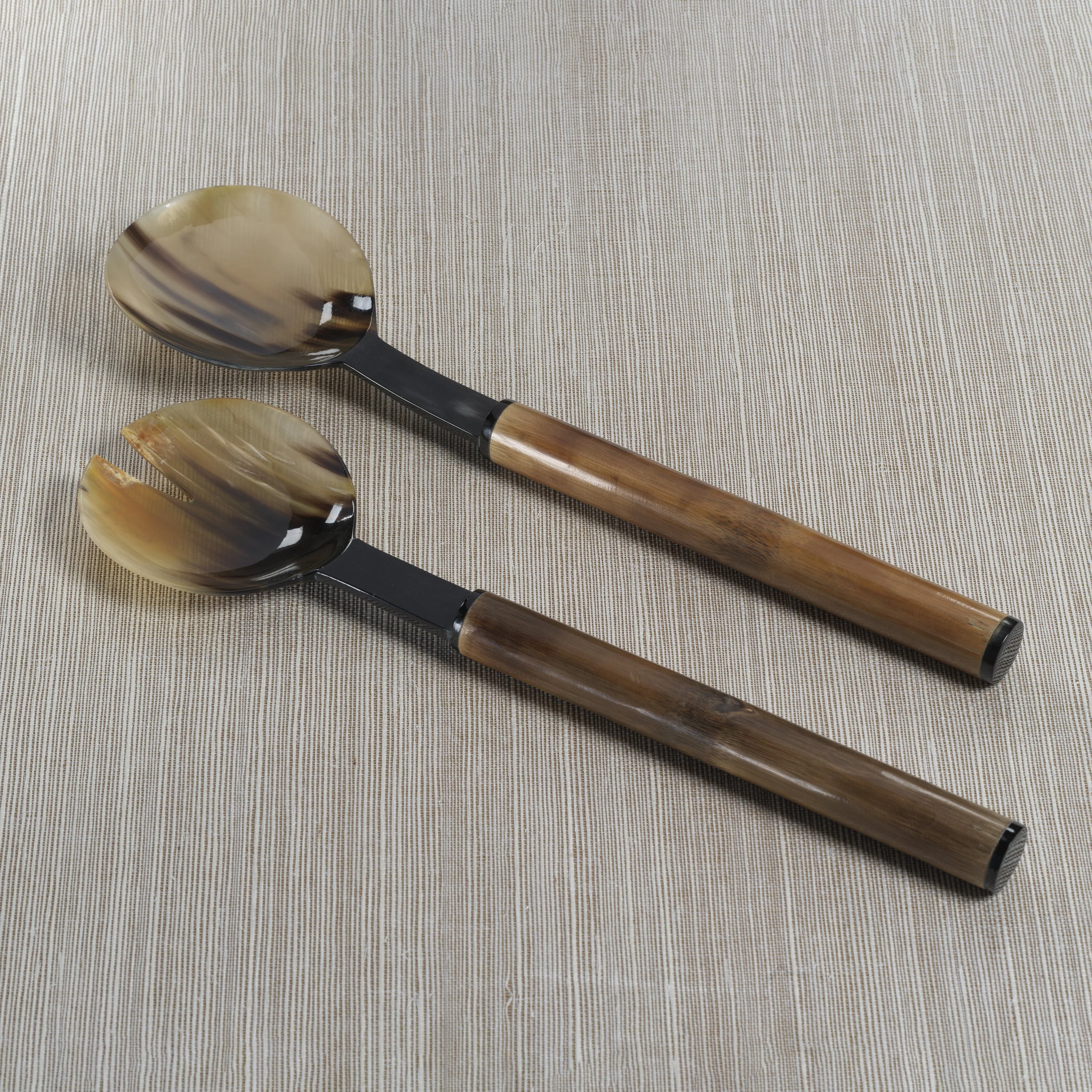 Bamboo and Horn Server Set - 15 in - Image 3