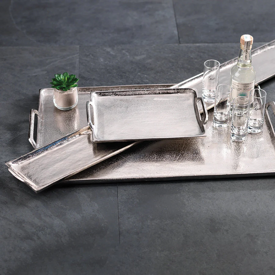 Barbuda Long Aluminum Tray with Handles - Image 2