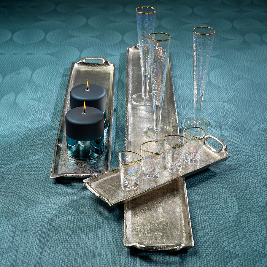 Barbuda Long Aluminum Tray with Handles - Image 3