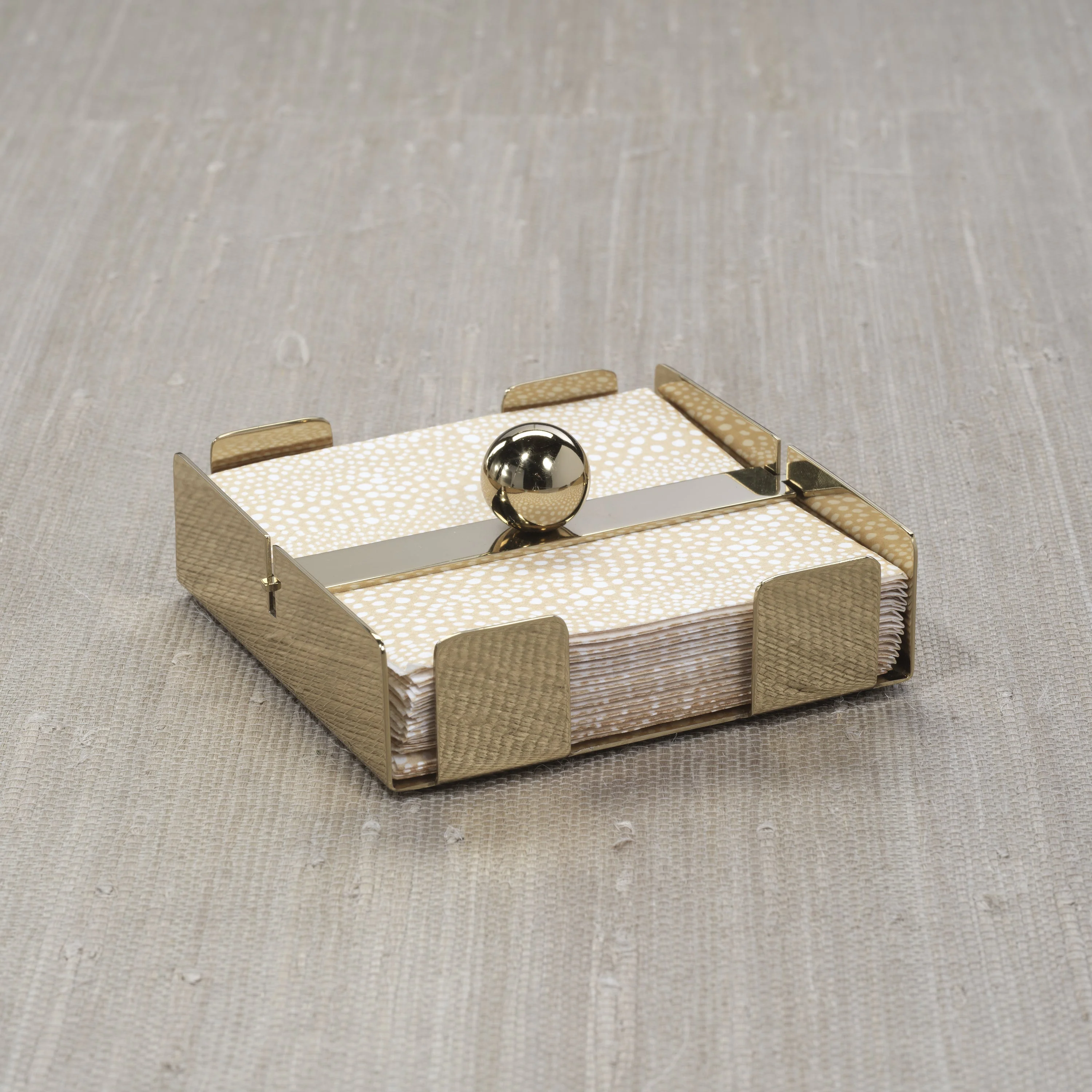 Basso Cocktail Napkin Holder - Polished Gold - Image 5