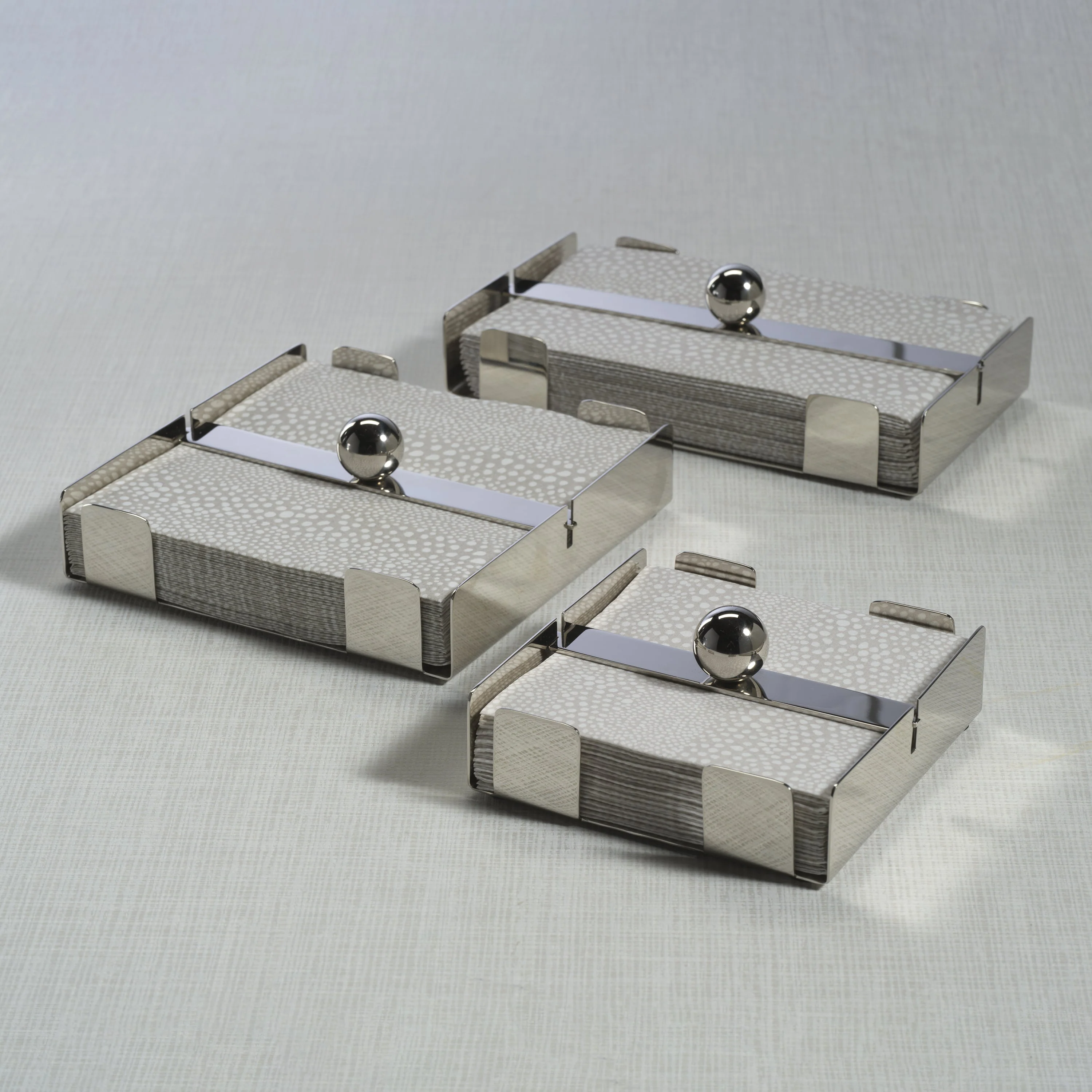 Basso Cocktail Napkin Holder - Polished Nickel - Image 2