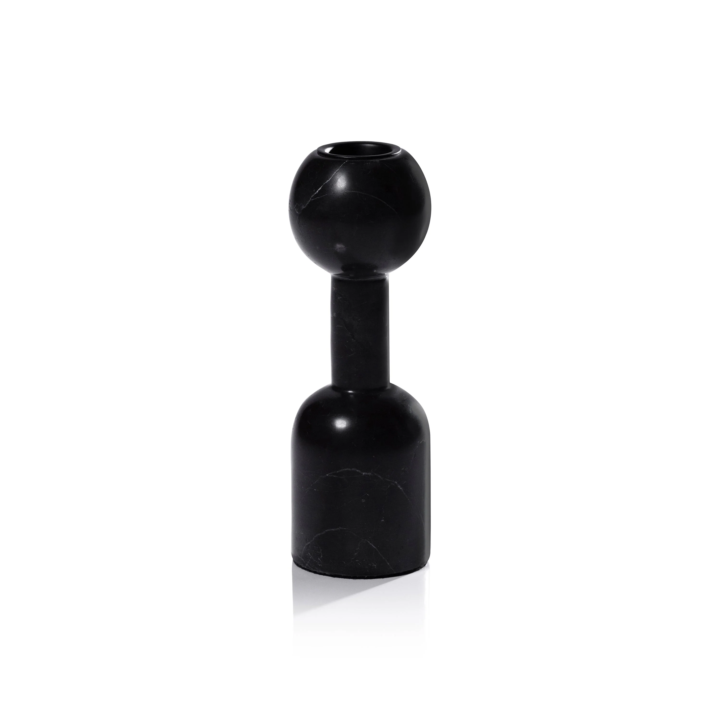 Kyoto Modern Candle Holder - Black Marqunio - 6 in
