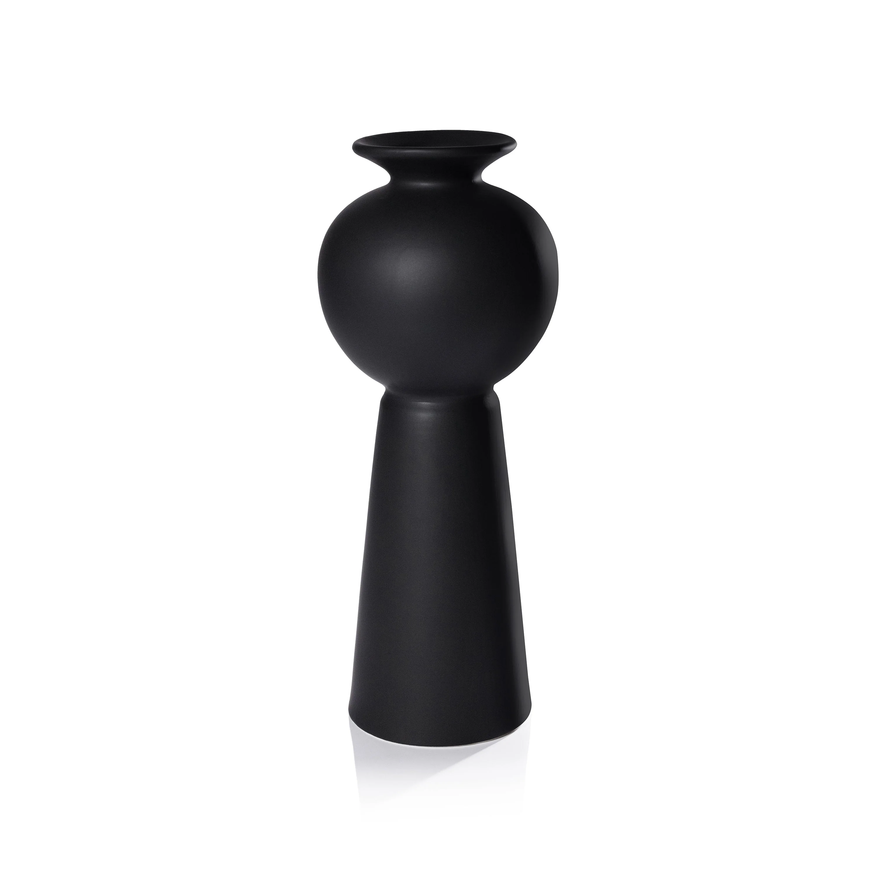 Kyoto Modern Vase - Matte Black - Large