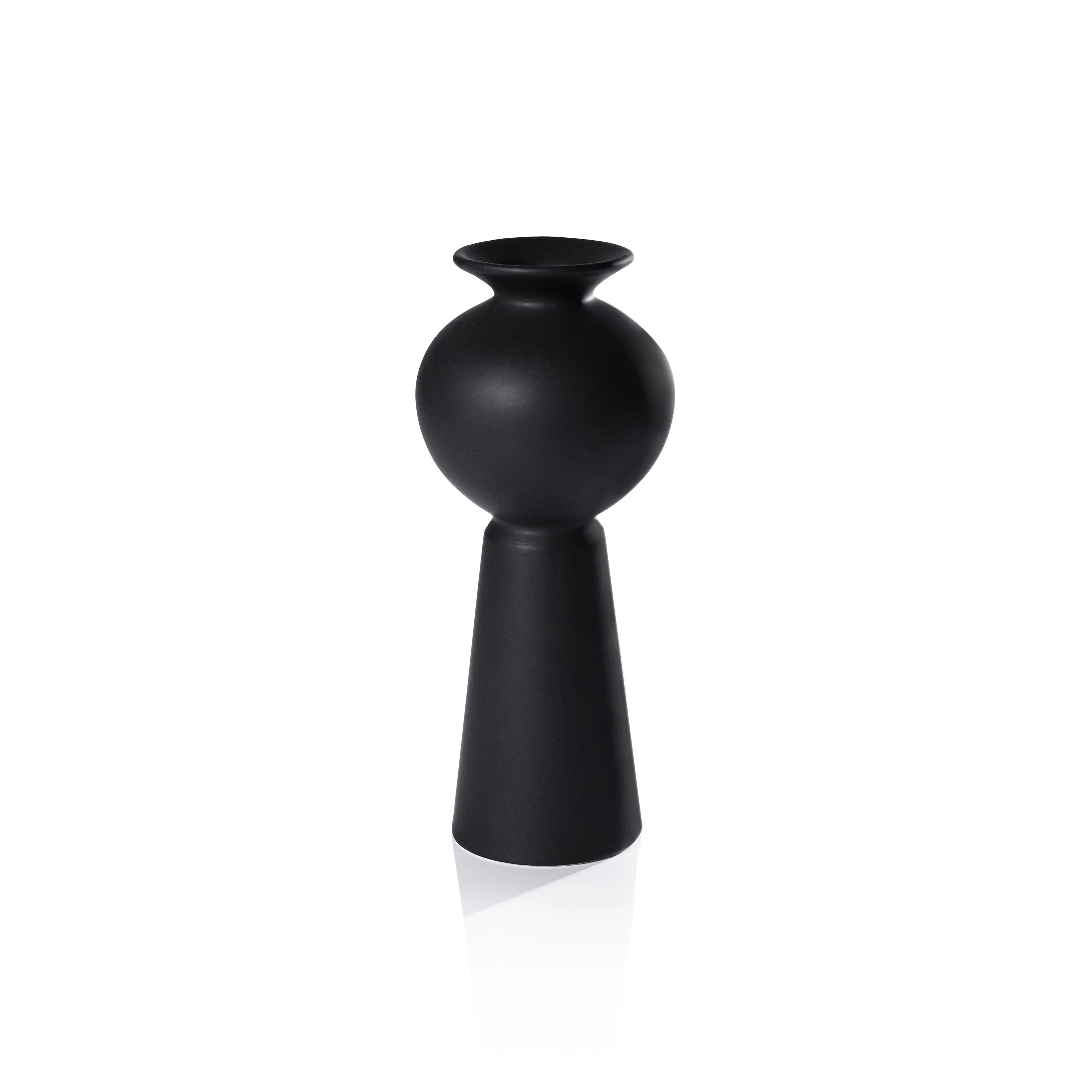 Kyoto Modern Vase - Matte Black - Small