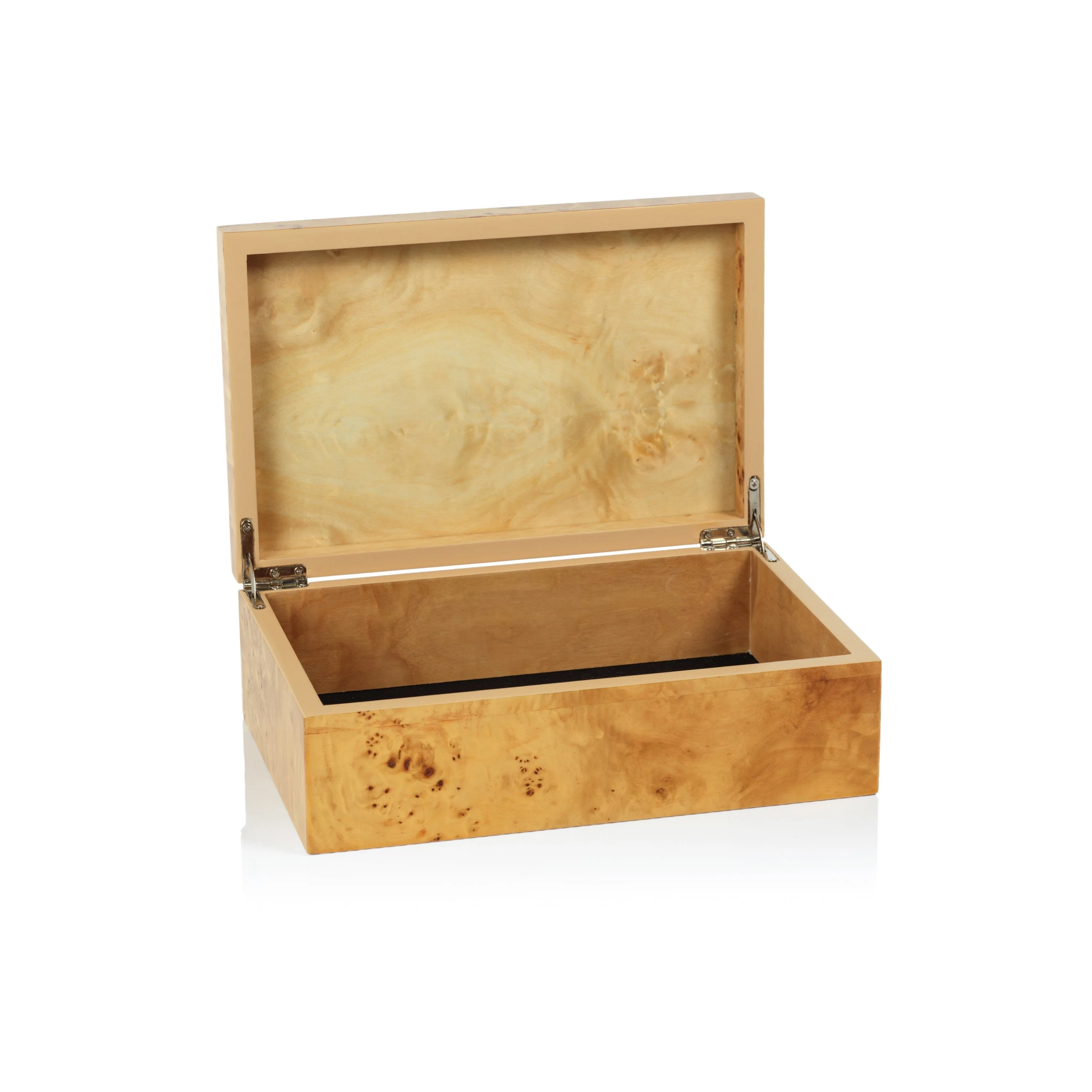 Leiden Burl Wood Design Box- 7.75" x 5.5" x 2.5" - Image 2