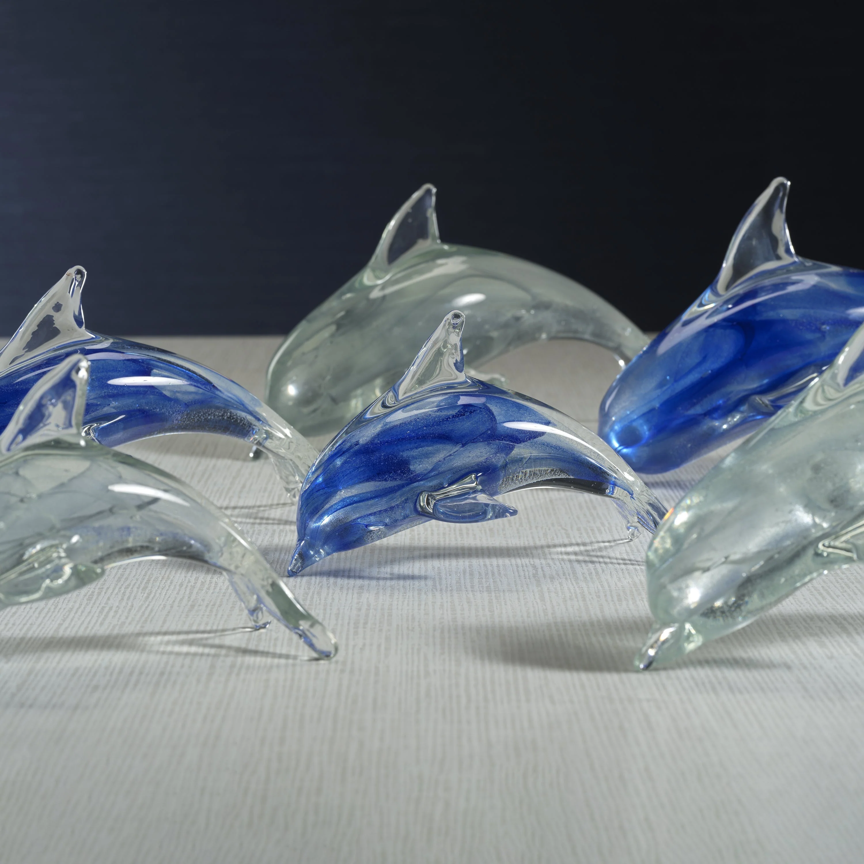 Marinella Decorative Glass Dolphin - Blue - 10 in - Image 3