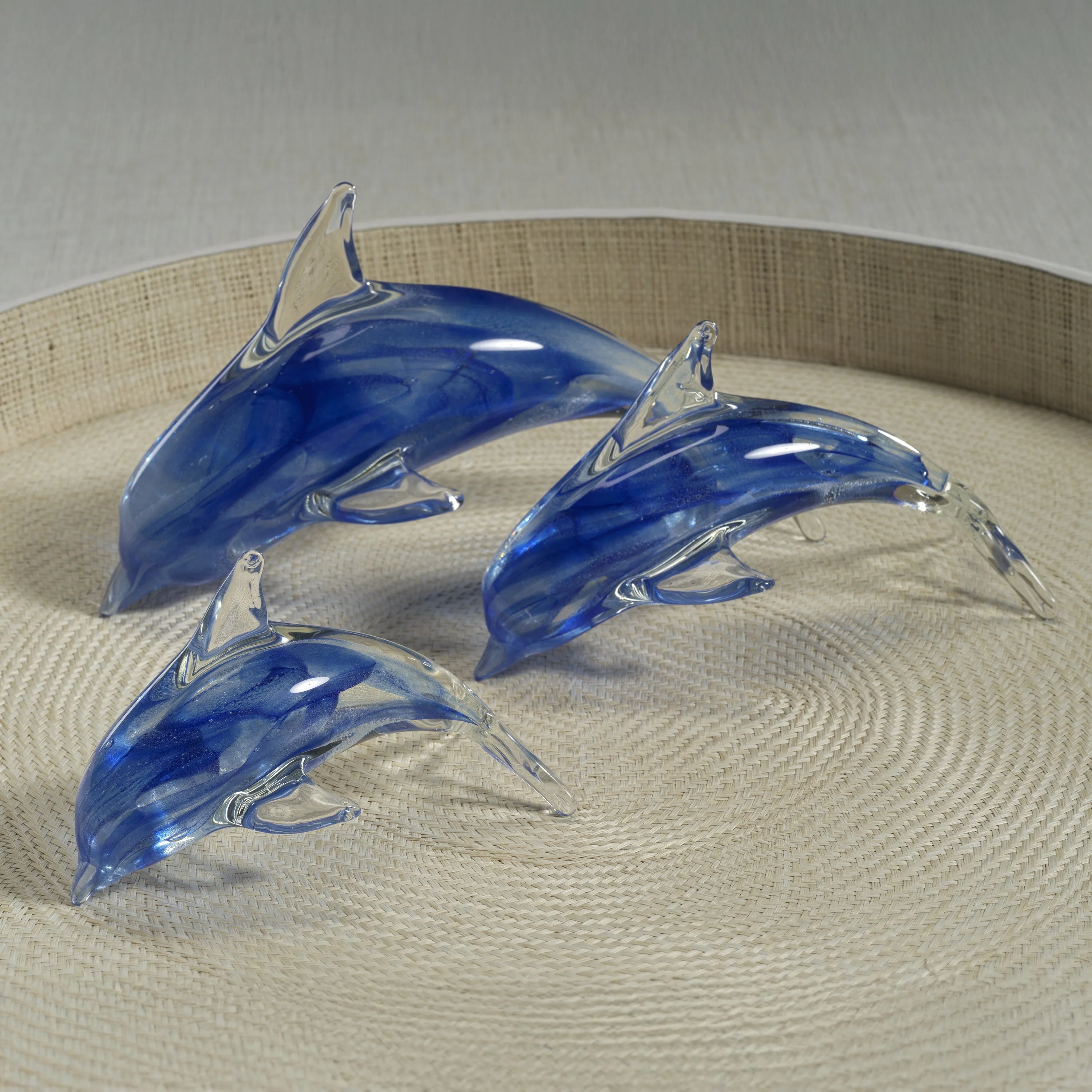 Marinella Decorative Glass Dolphin - Blue - 10 in - Image 4