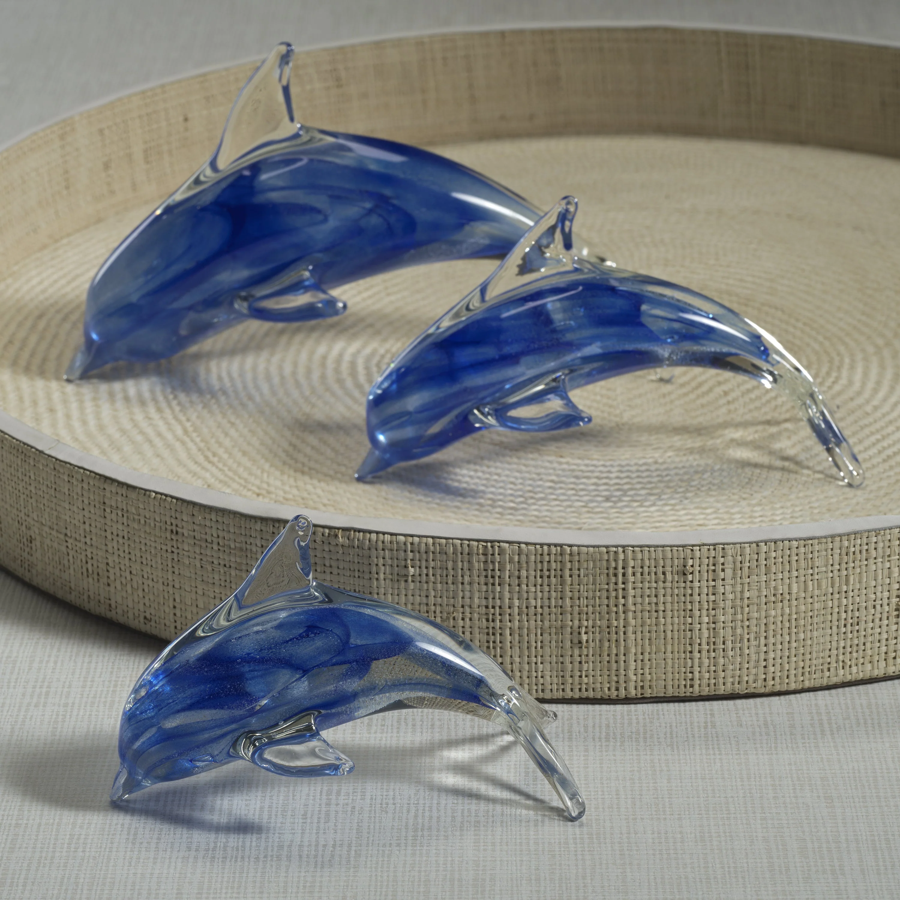 Marinella Decorative Glass Dolphin - Blue - 10 in - Image 5