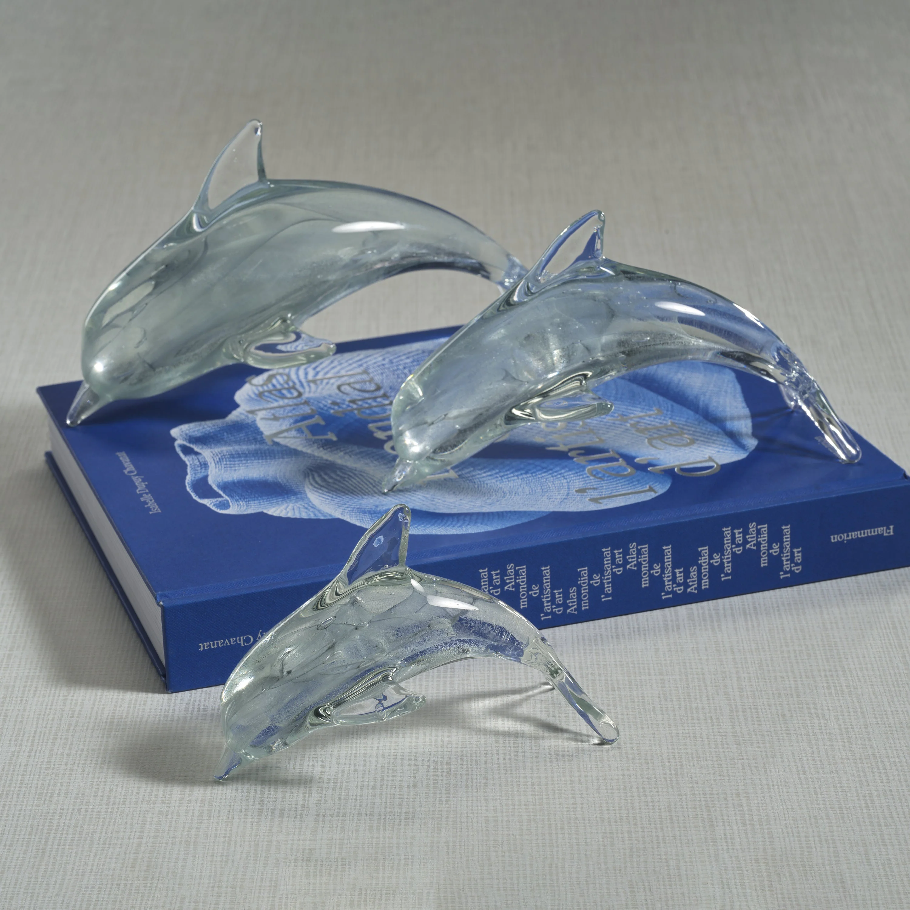 Marinella Decorative Glass Dolphin - Gray - 10 in - Image 5