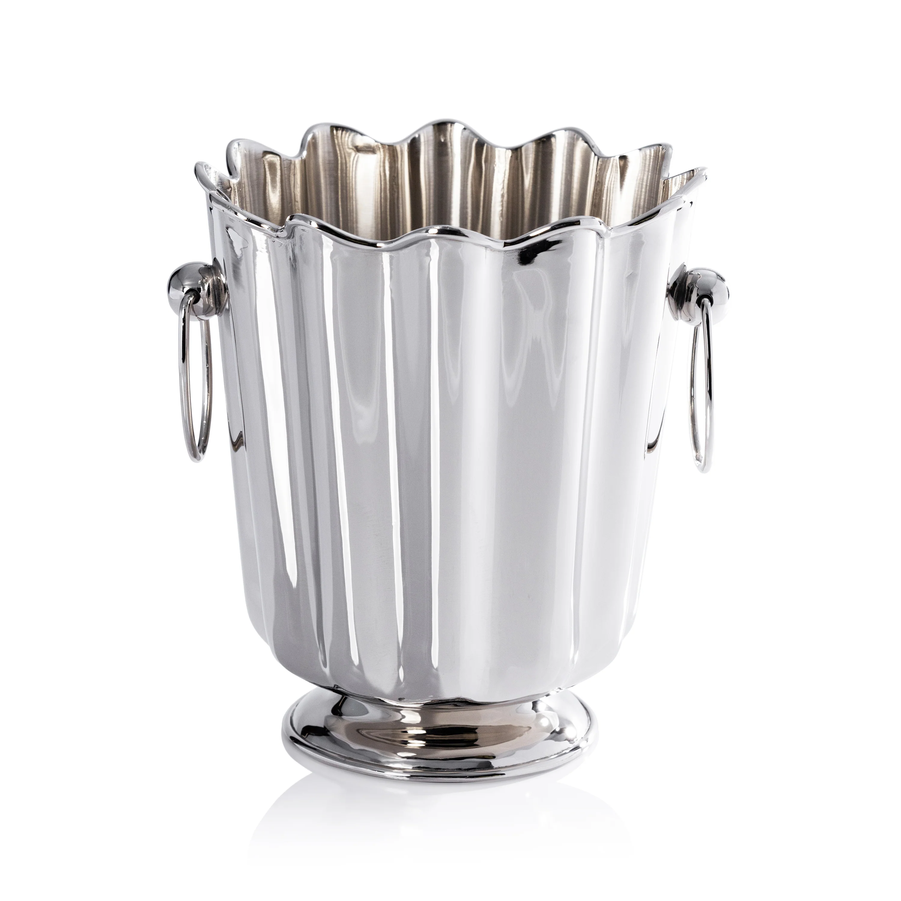 Orléans Brass Wine + Champagne Bucket, Polished Nickel