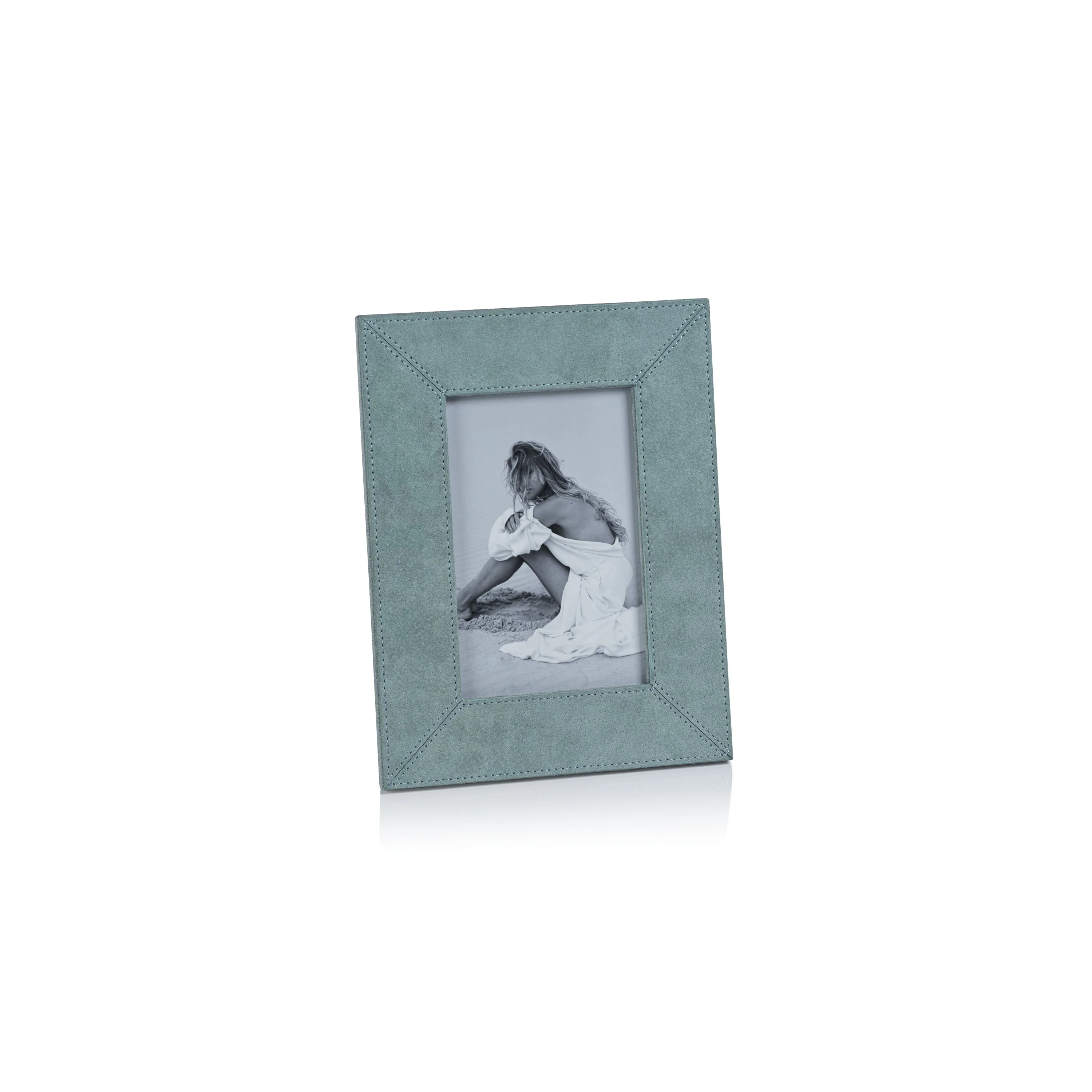 Suede Lux Photo Frame 4" x 6" -Cote D'Azur Blue