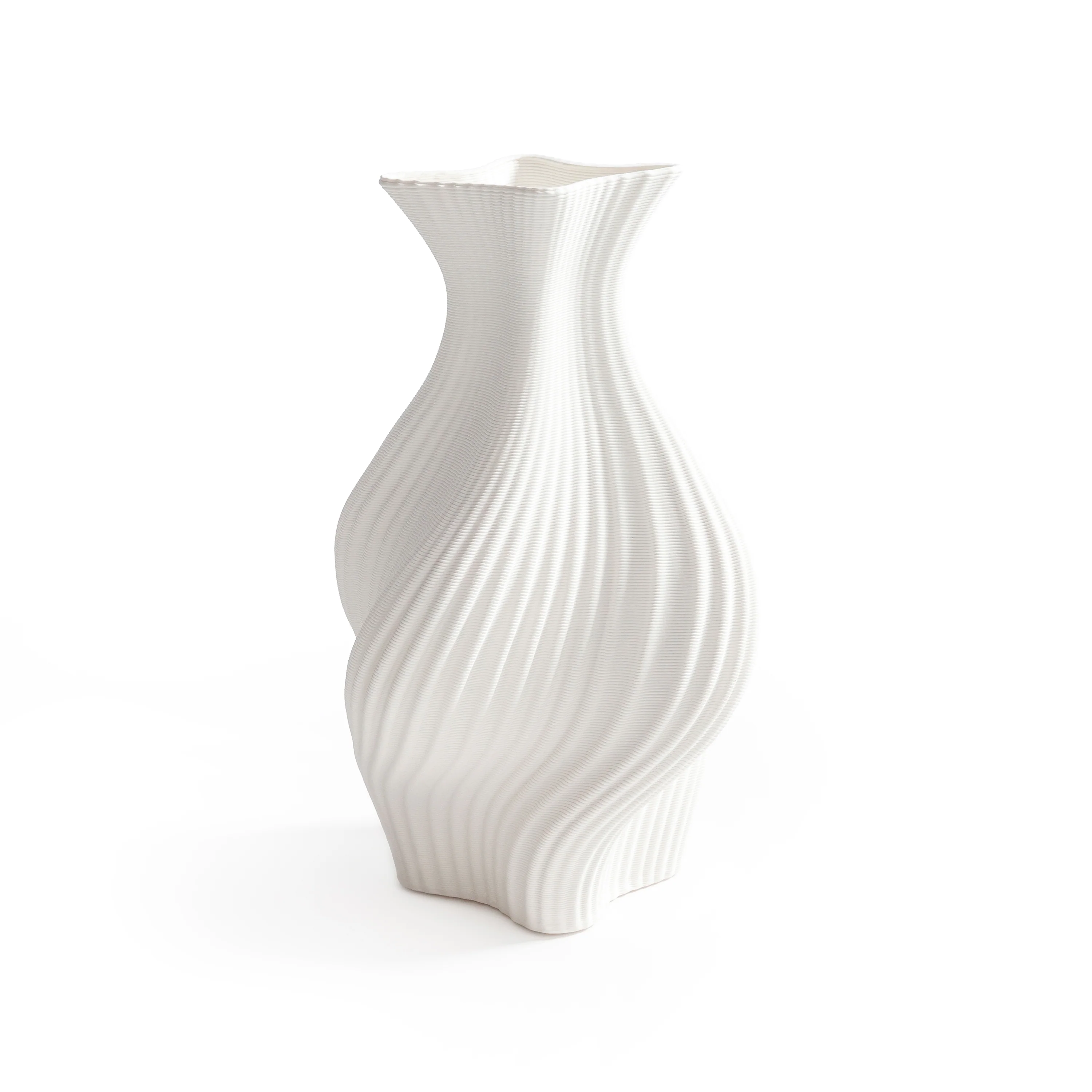 Swirling 3D Printed Ceramic Vase