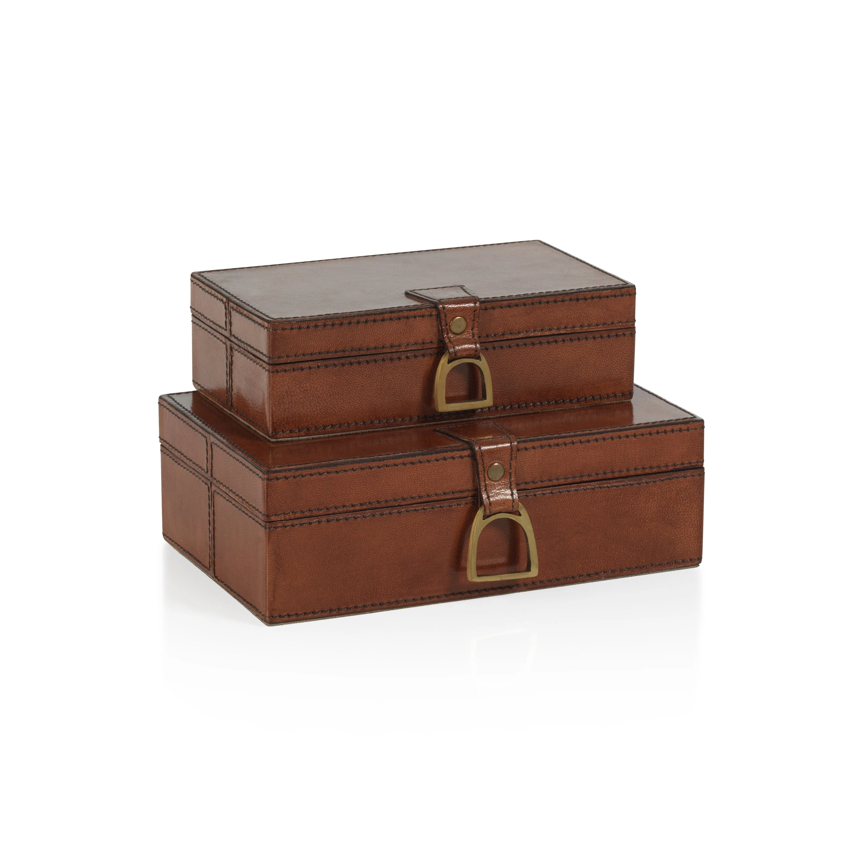 The Connaught Leather Box, Rectangular 8" x 4.5" x 2.5" - Image 2